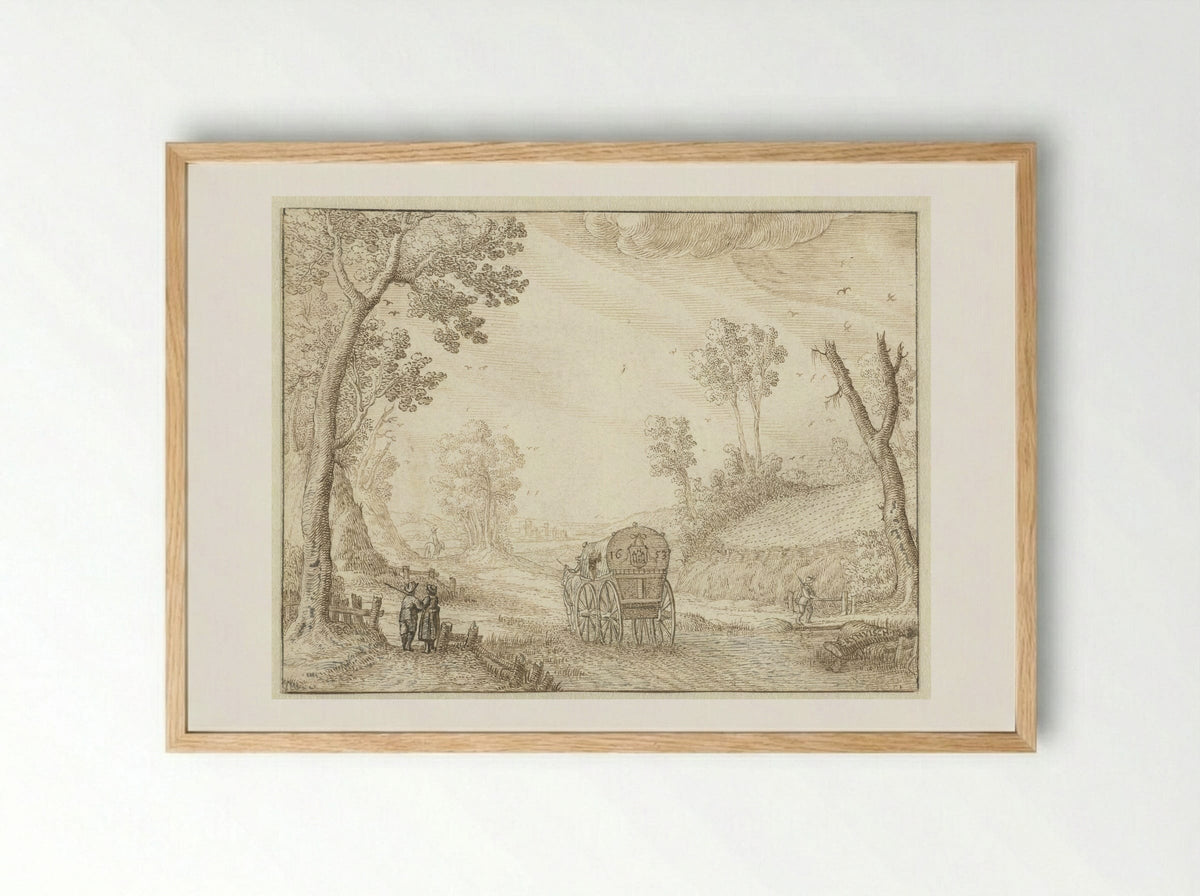 Reiskoets (Travel Coach) - Evert Rijnvisch - Framed Print Wood