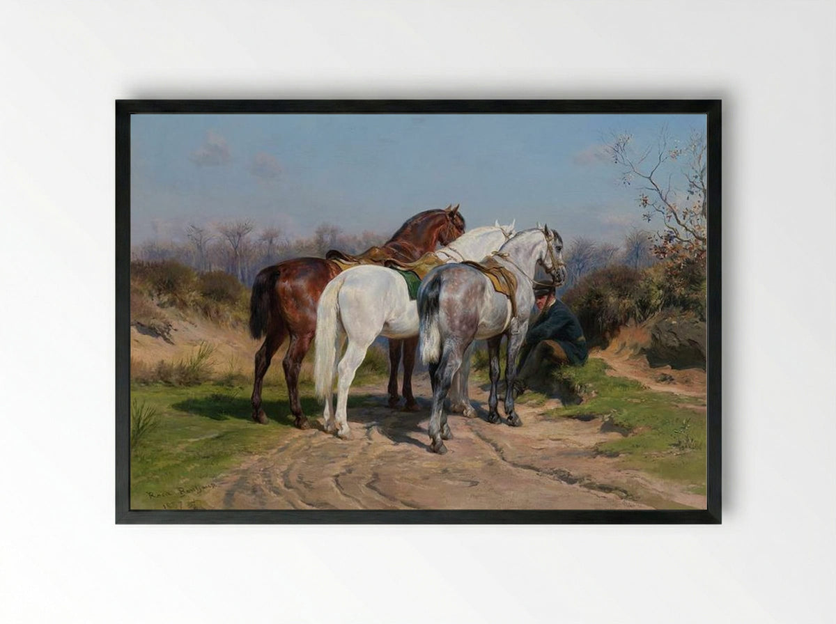 Relay Hunting - Rosa Bonheur - Framed Print Black