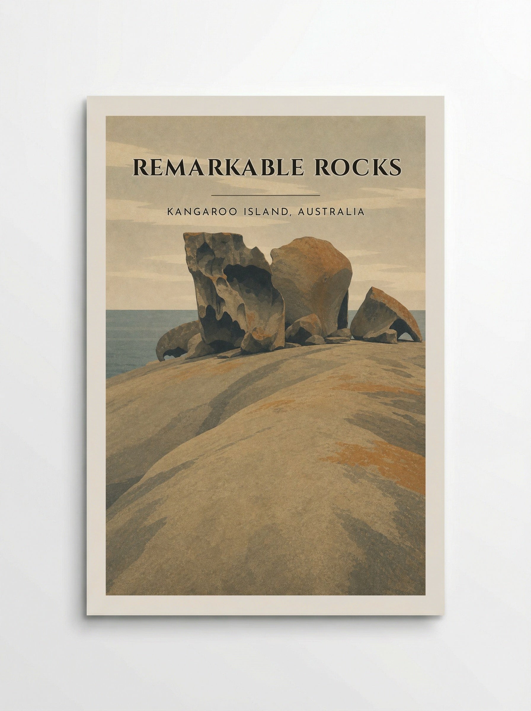 Remarkable Rocks Travel Poster Artwork - Poster