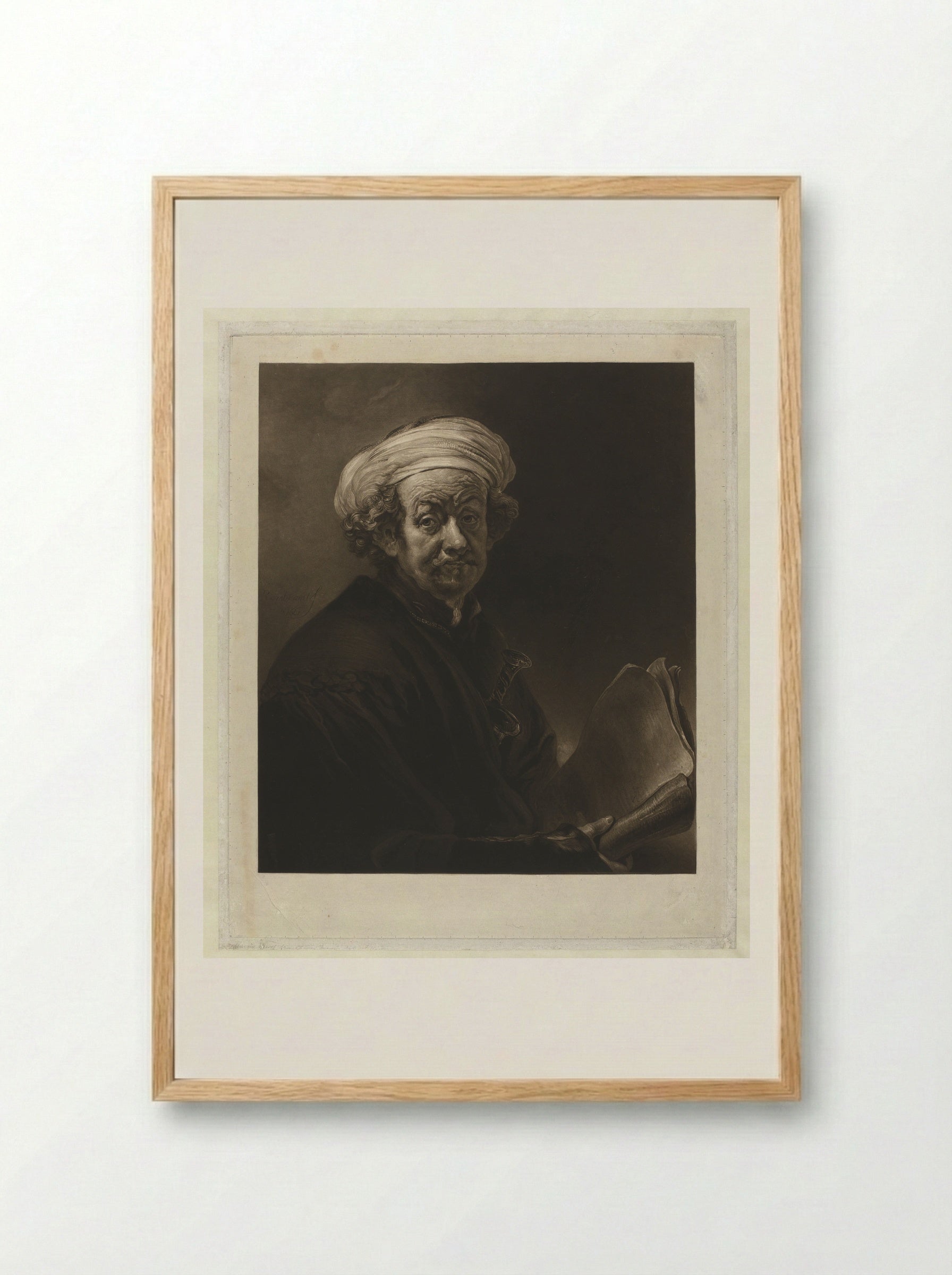 Rembrandt as Saint Paul - Charles Turner - Framed Print Wood