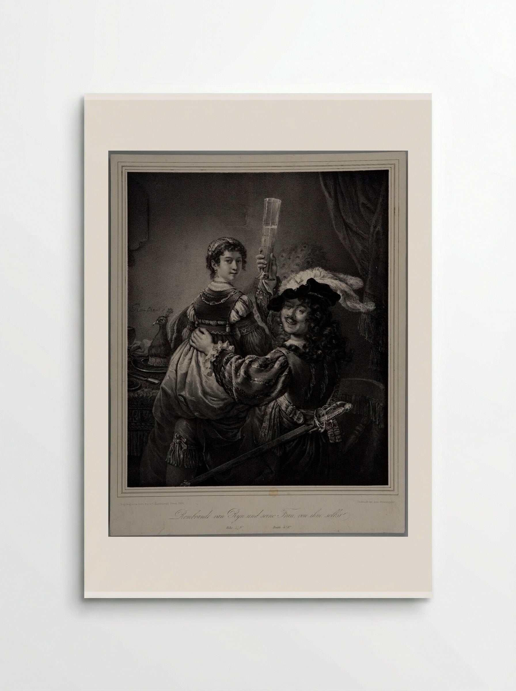 Rembrandt van Ryn and his Wife - Franz Hanfstaengl - Poster