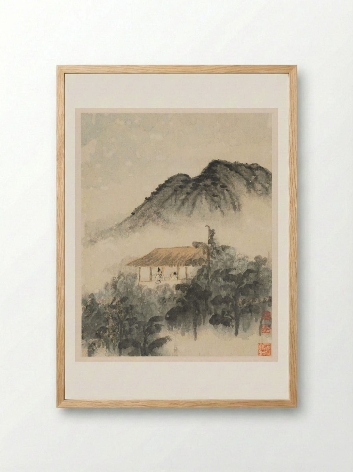 Reminiscences of Qinhuai River - Shitao - Framed Print Wood