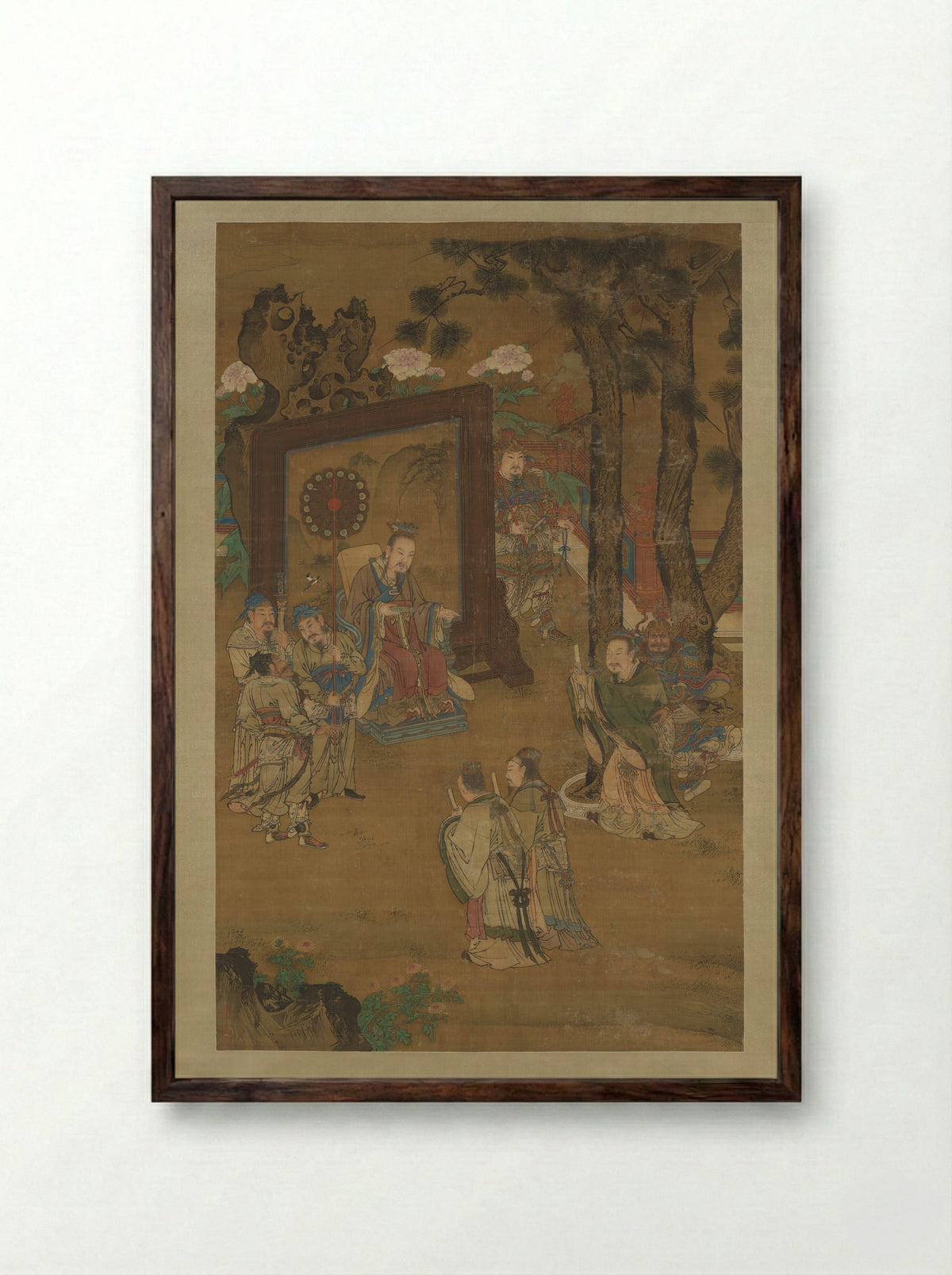 Remonstrating with the Emperor - Liu Jun - Framed Print Dark Wood