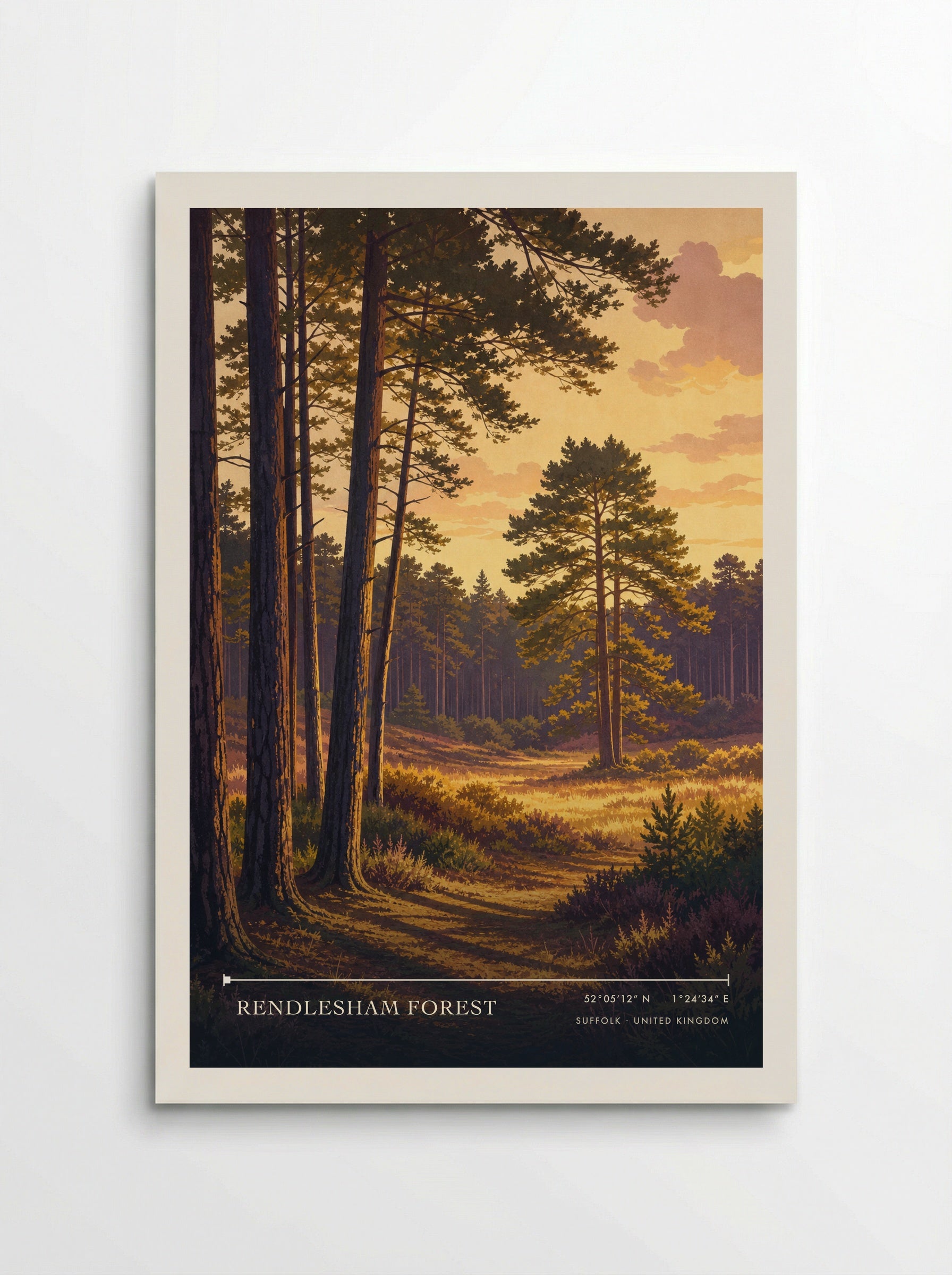 Rendlesham Forest Suffolk United Kingdom Travel Poster - Poster