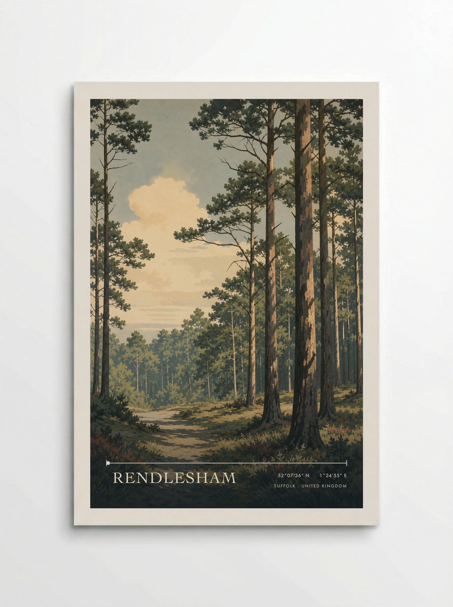 Rendlesham Suffolk United Kingdom Travel Poster - Poster