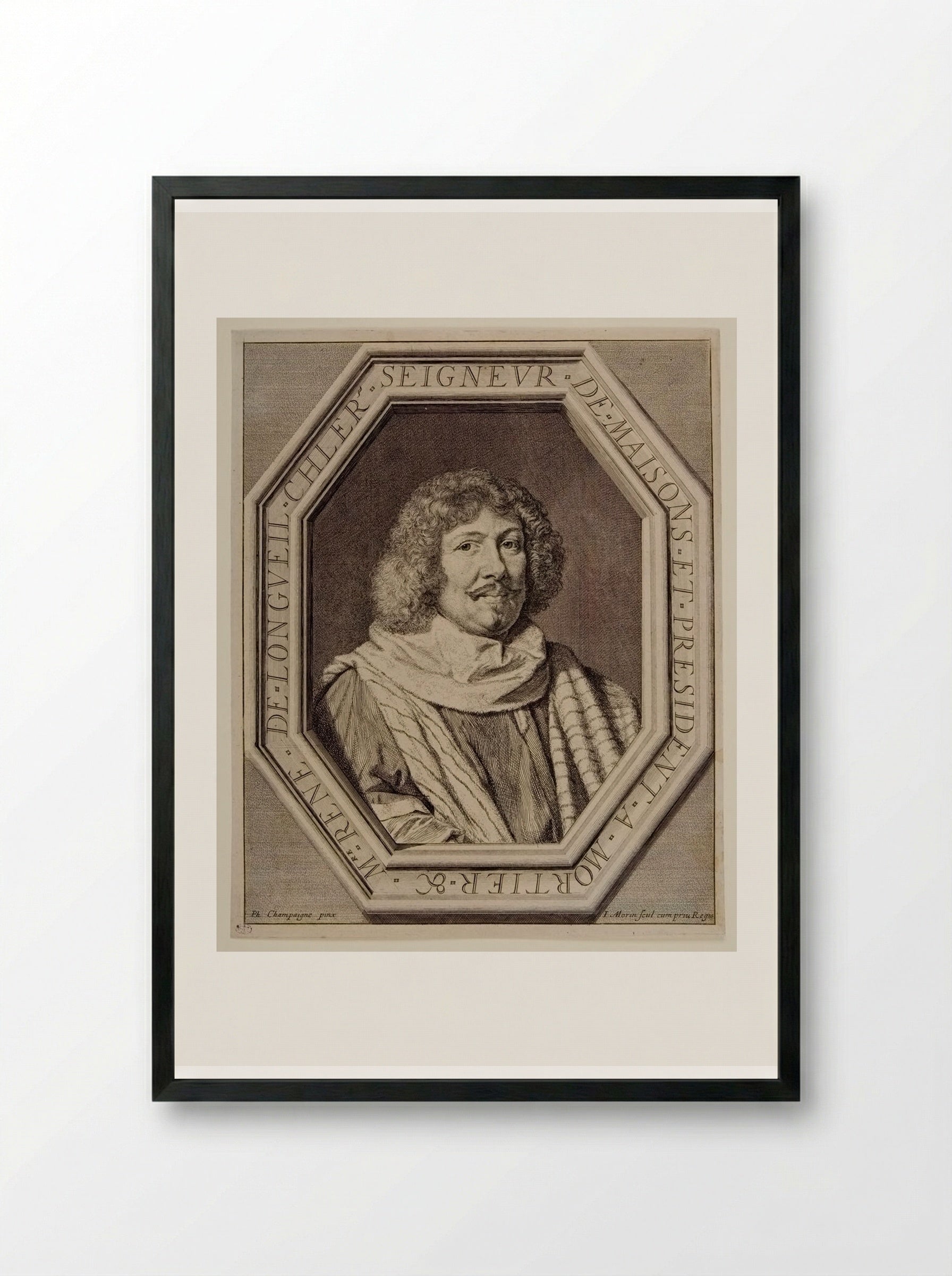 Rene de Longueil, Future Marquis of Maisons - Jean Morin - Framed Print Black