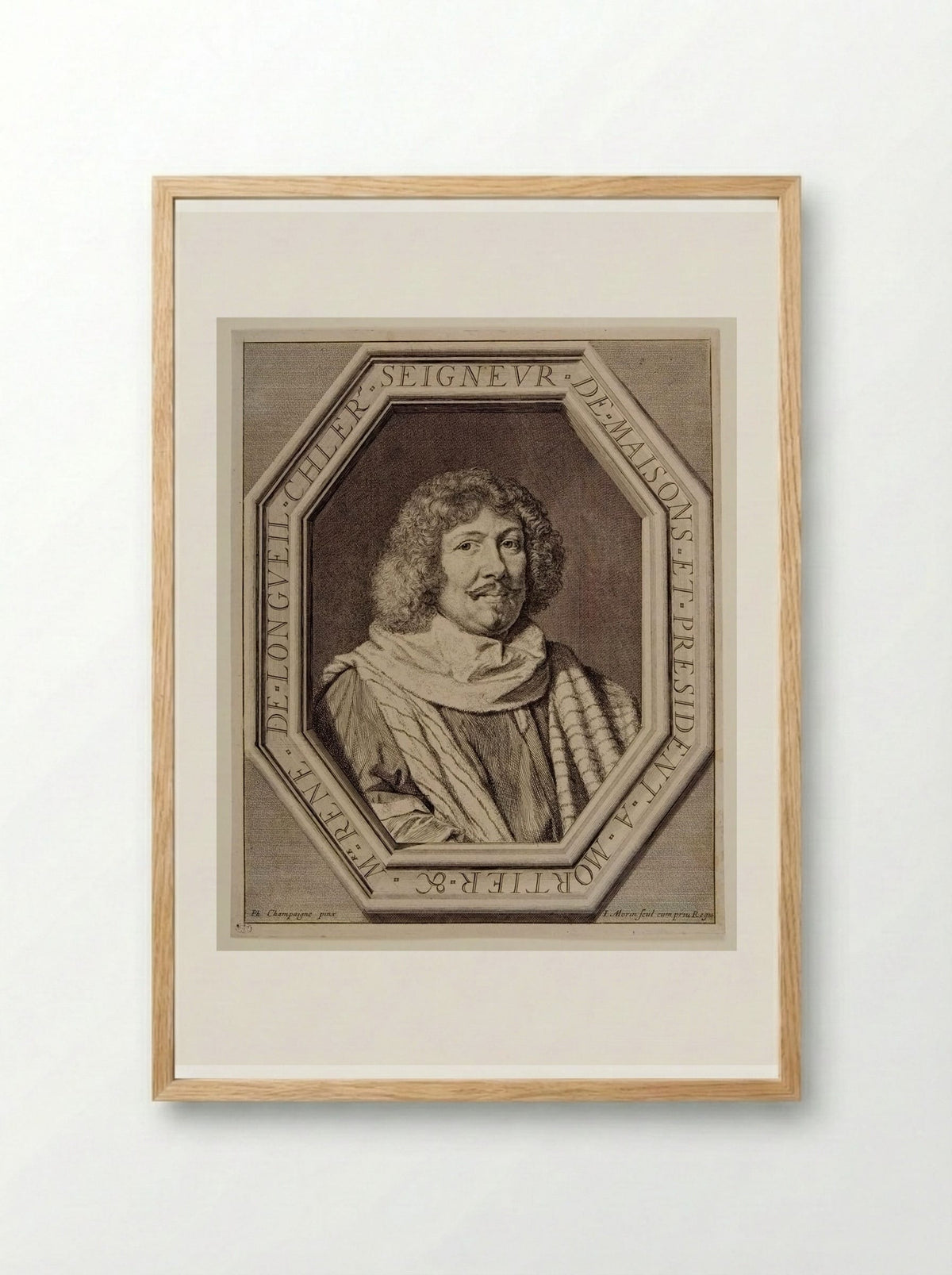 Rene de Longueil, Future Marquis of Maisons - Jean Morin - Framed Print Wood