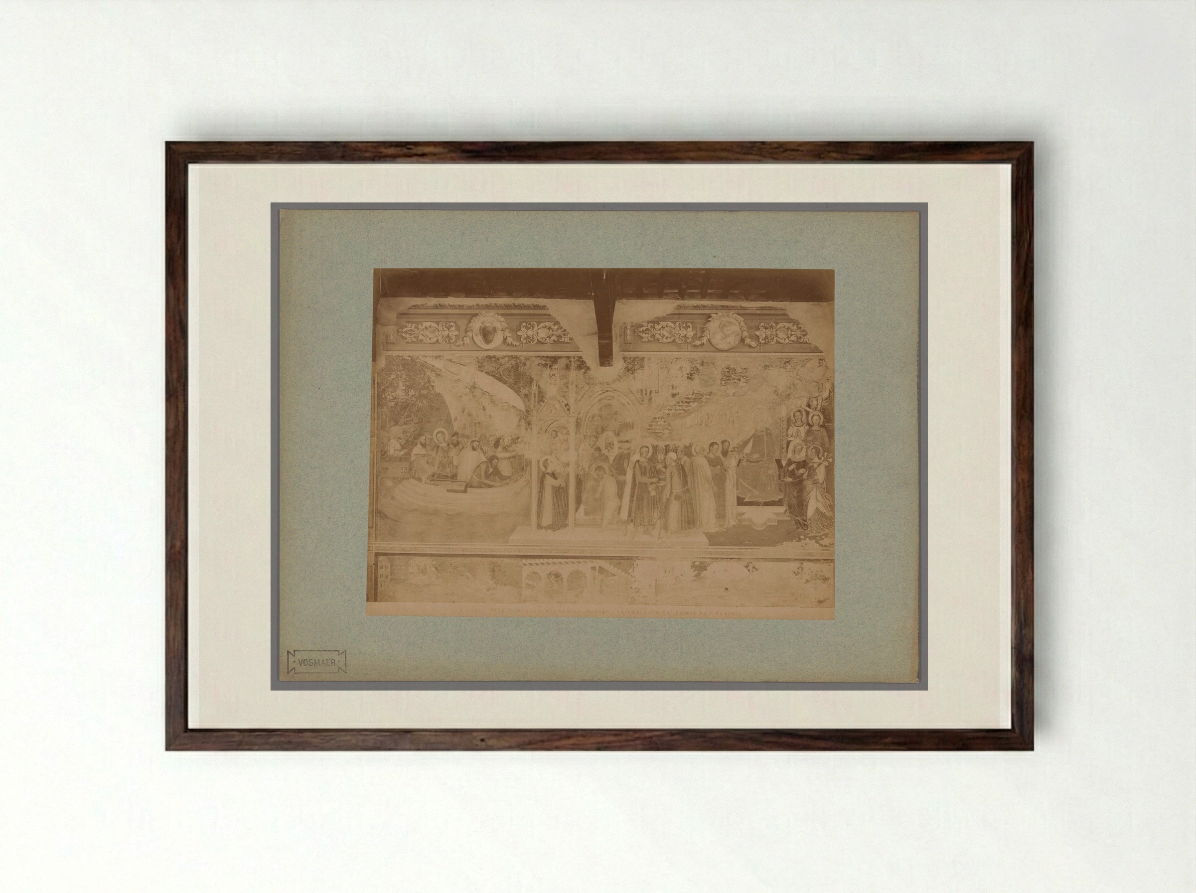 Renier of Pisa Receiving the Hermit's Habit - Fratelli Alinari - Framed Print Dark Wood
