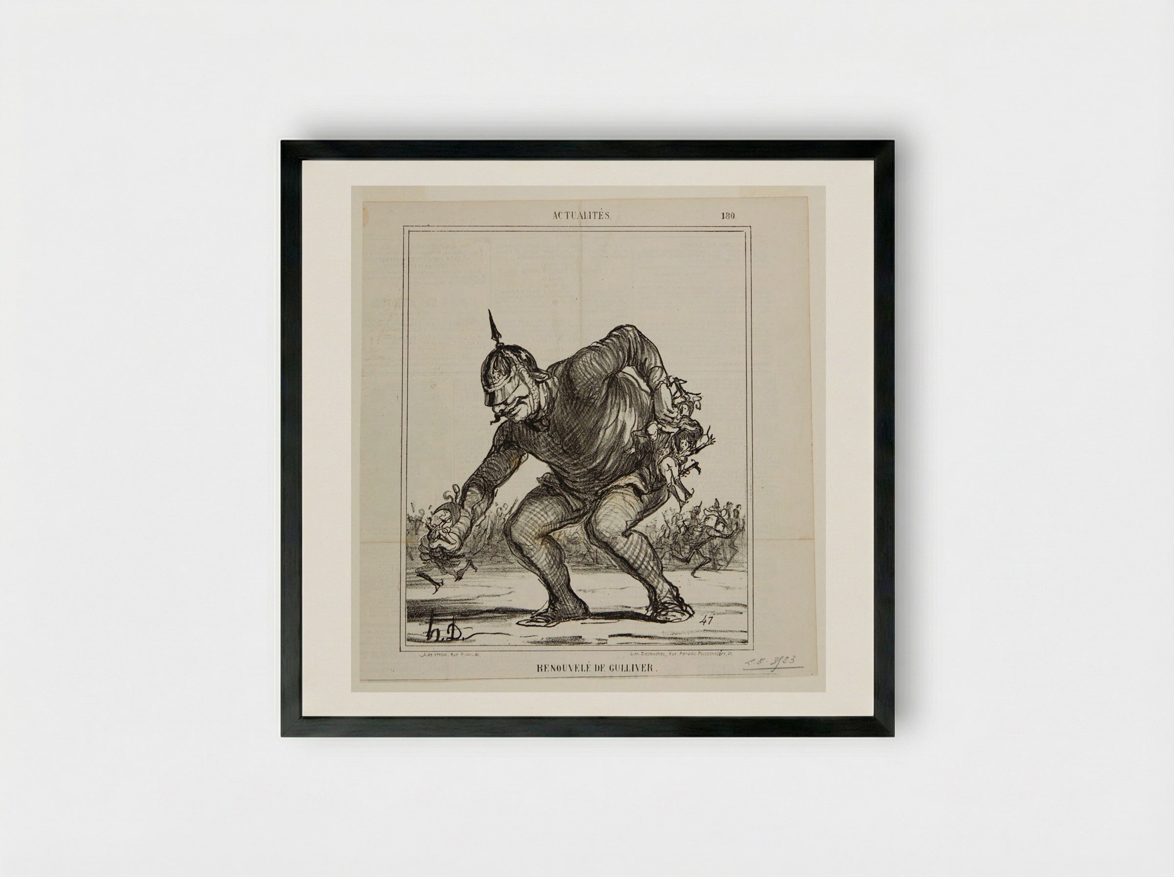 Renouvelé de Gulliver - Honoré-Victorin Daumier - Framed Print Black