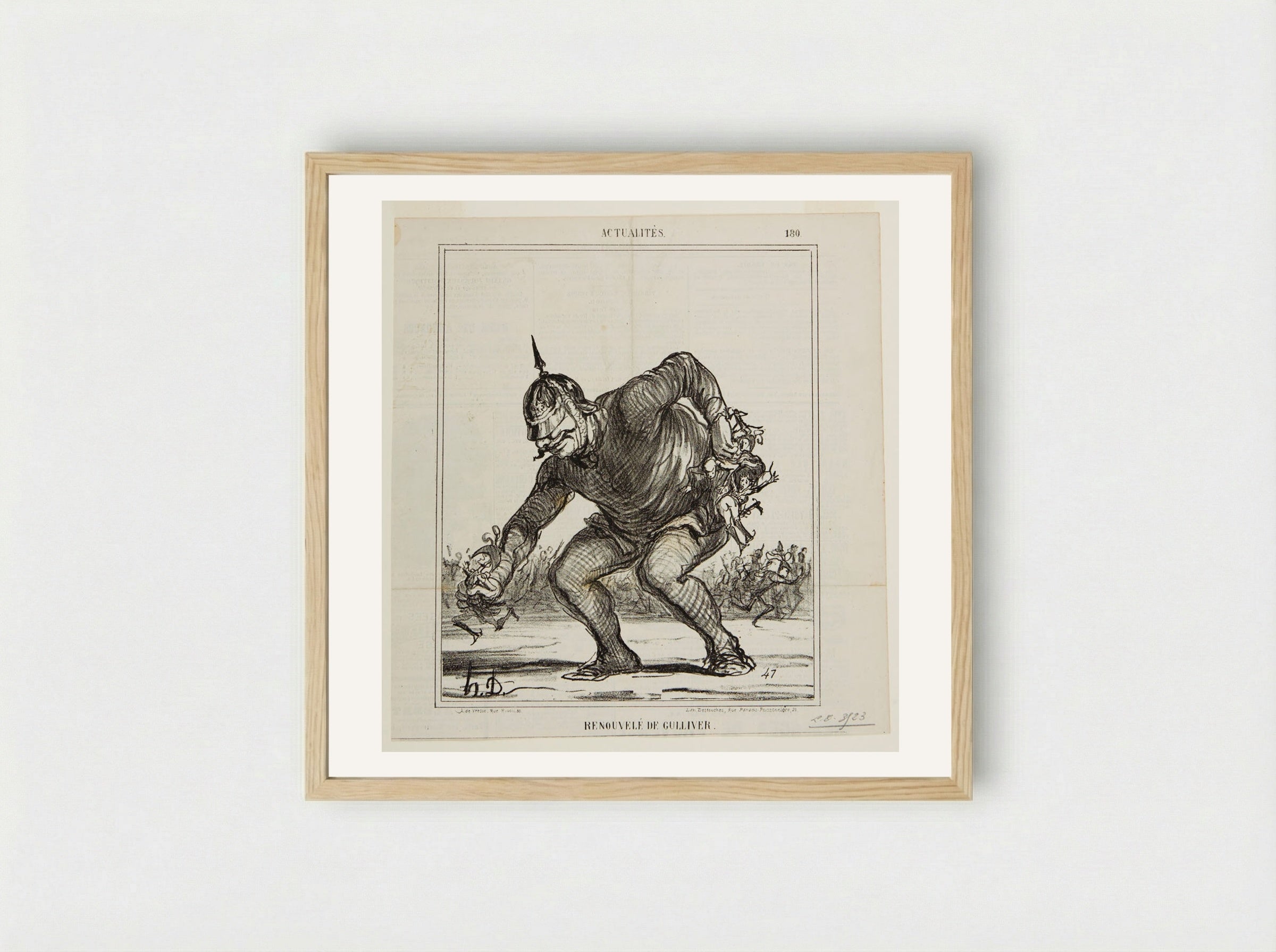 Renouvelé de Gulliver - Honoré-Victorin Daumier - Framed Print Wood