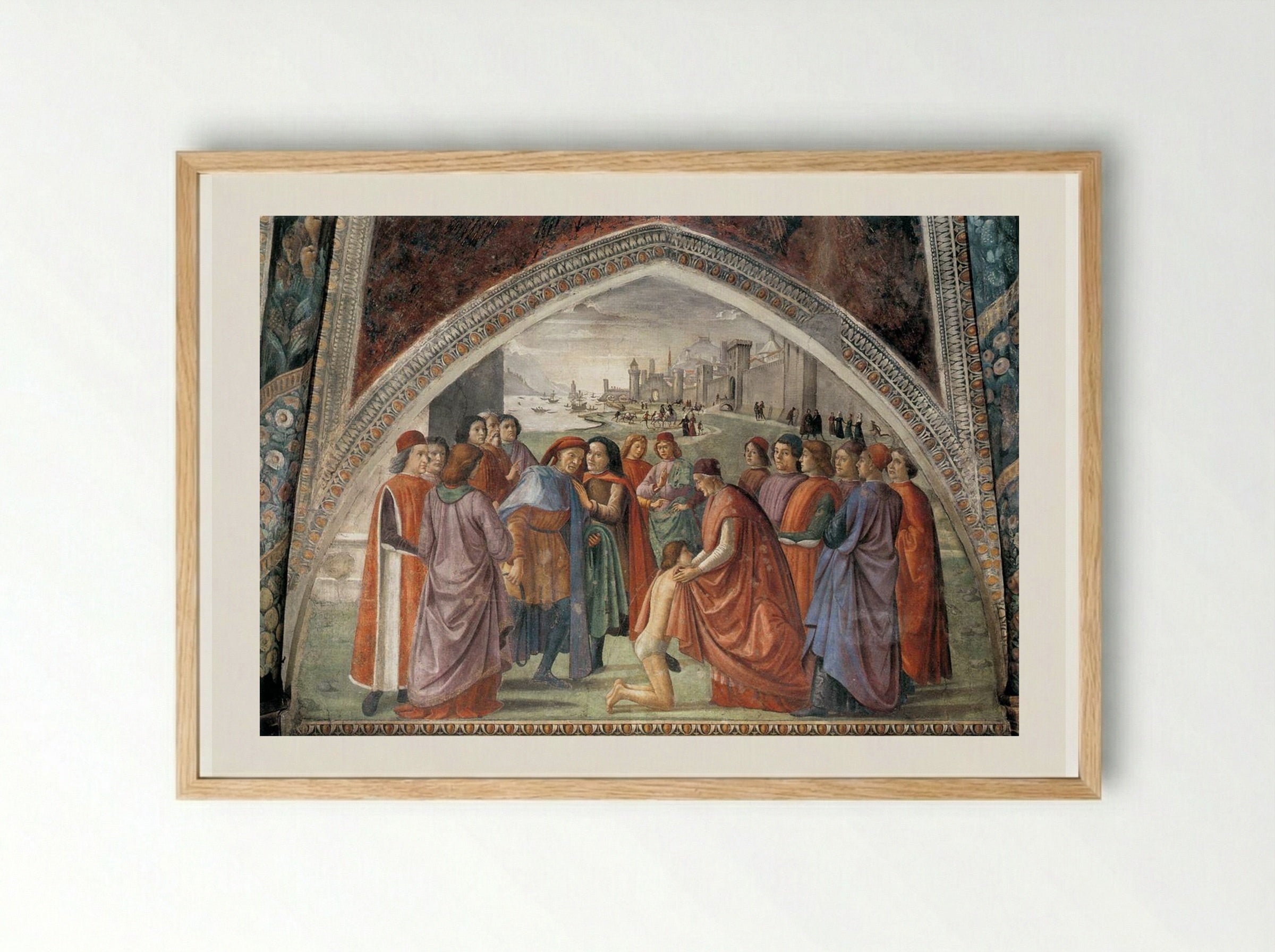Renunciation of Worldly Goods - Domenico Ghirlandaio - Framed Print Wood