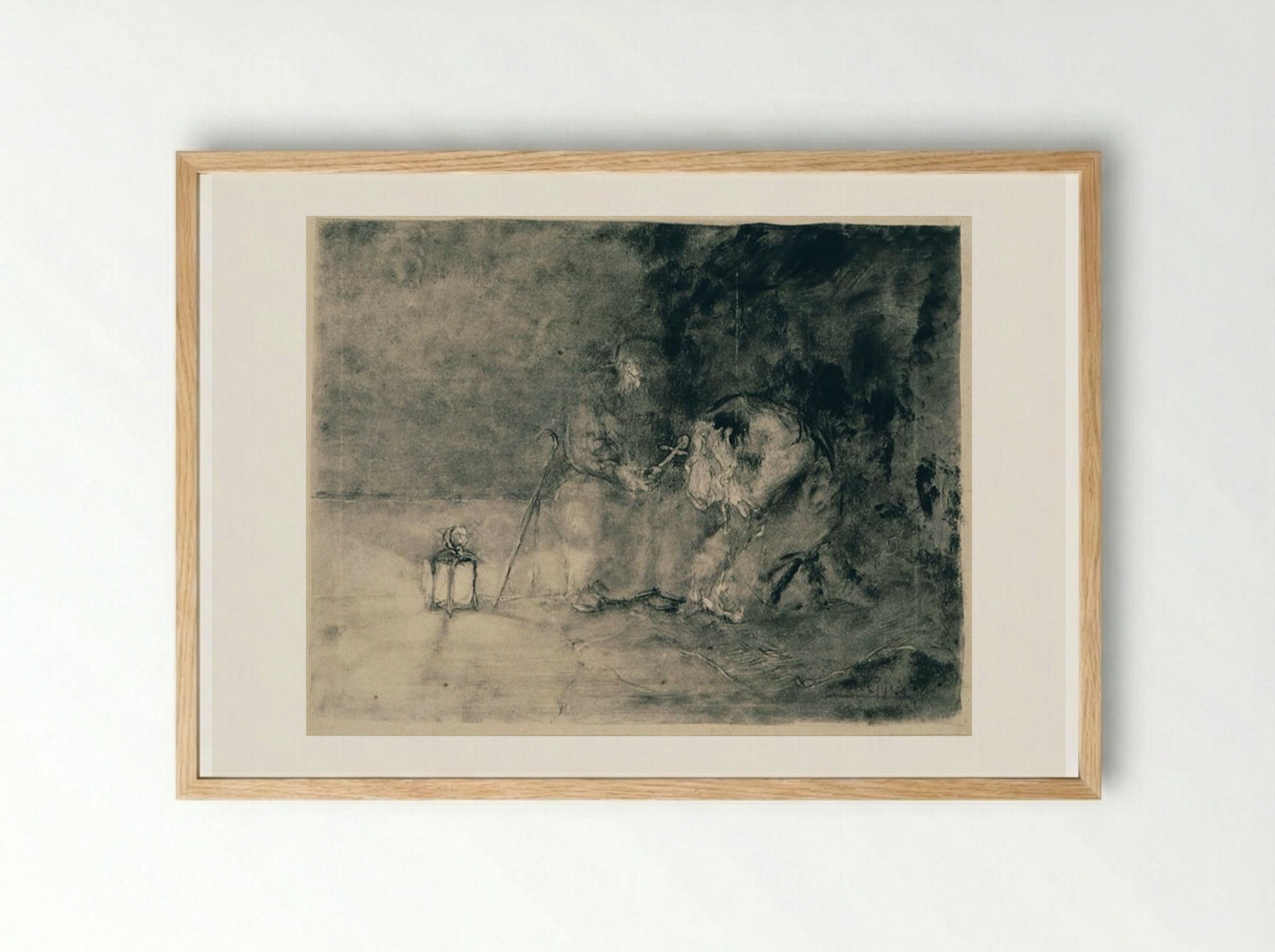 Repentance - Nikolaos Gyzis - Framed Print Wood