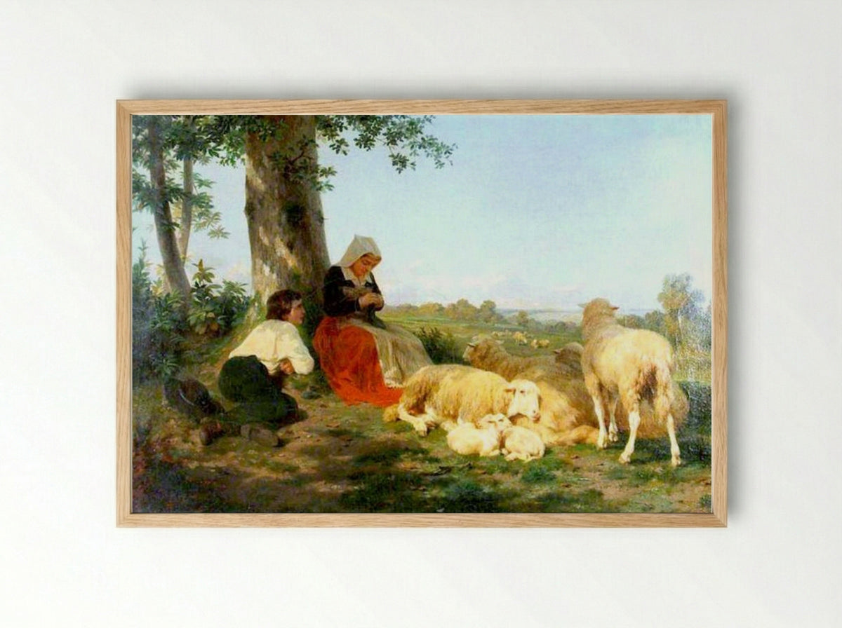 Repose - Rosa Bonheur - Framed Print Wood