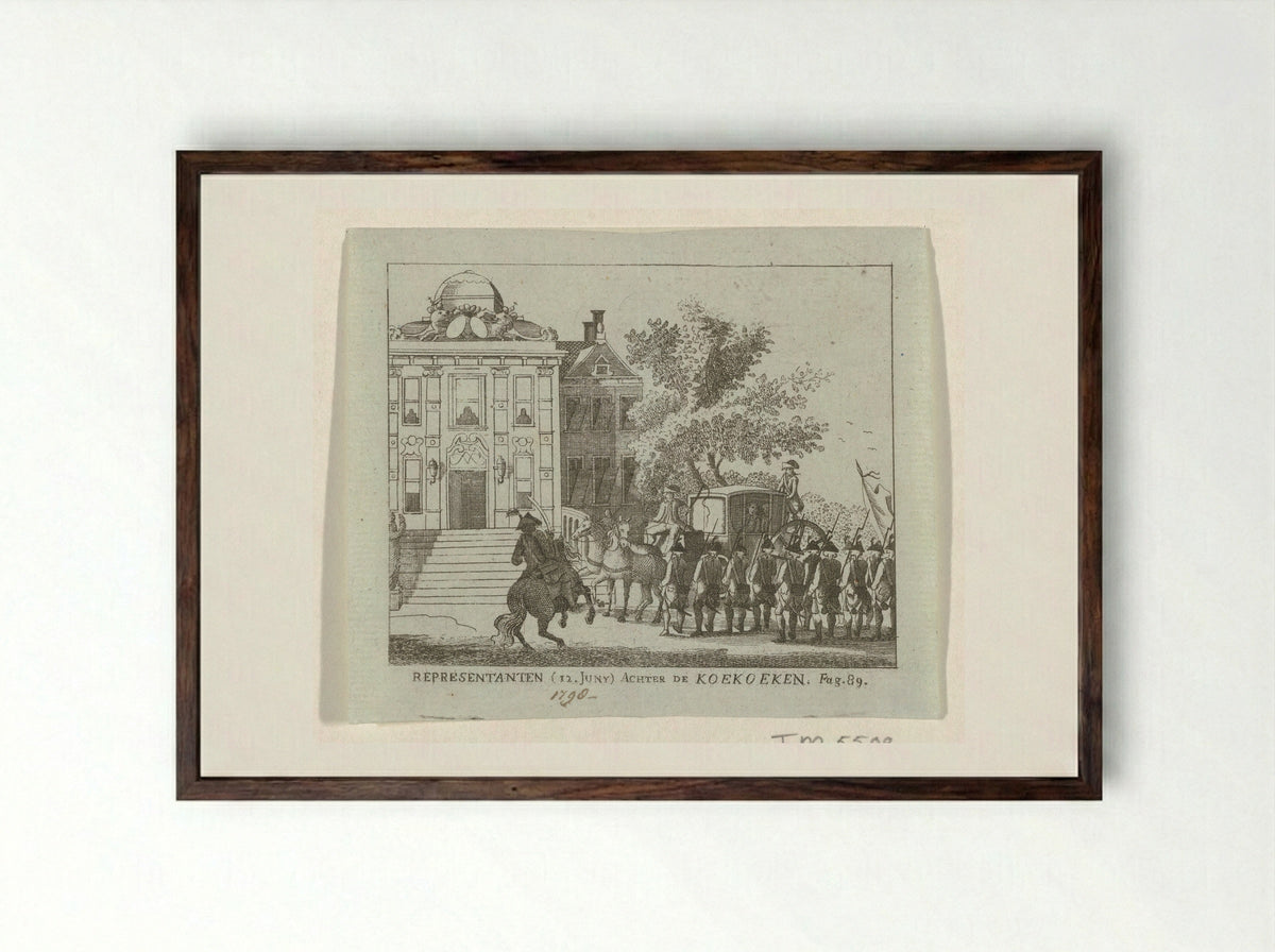 Representanten (12 Juny) Achter de Koekoeken - Christian Forssell - Framed Print Dark Wood