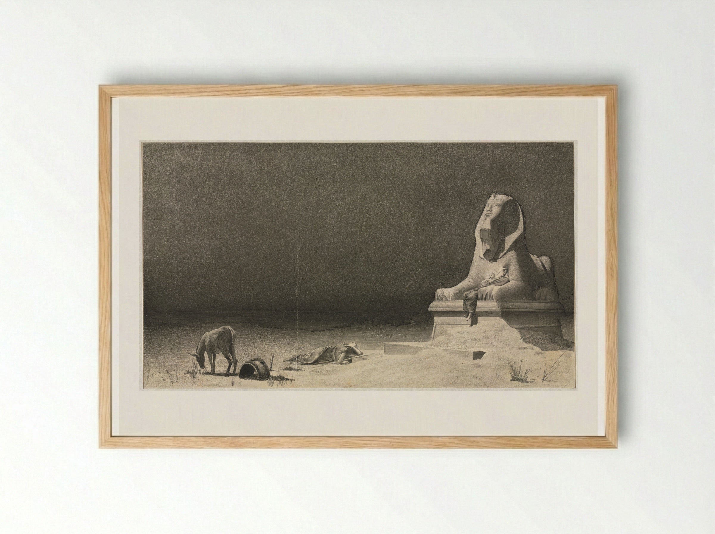 Rest on the Flight into Egypt - Luc-Olivier Merson - Framed Print Wood