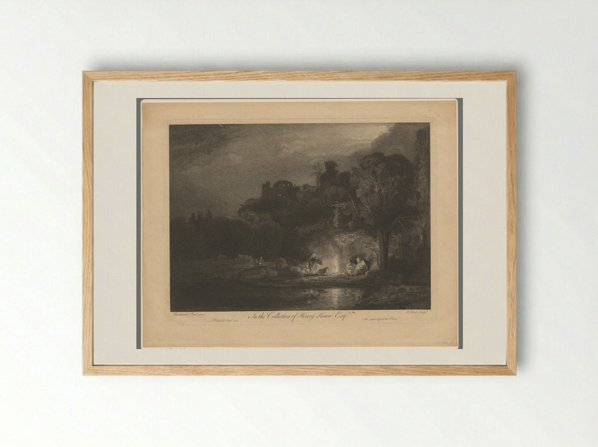 Rest on the Flight into Egypt - Arthur Pond - Framed Print Wood