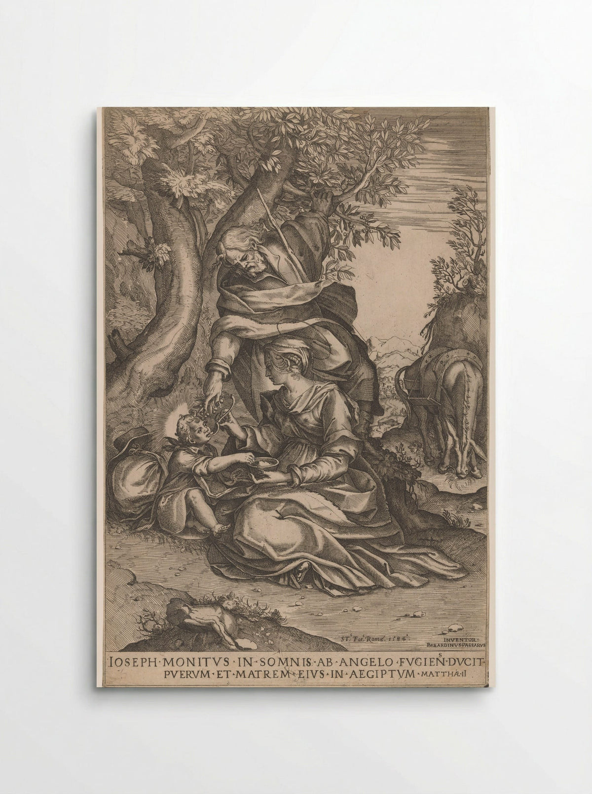 Rest on the Flight into Egypt - Bernardino Passeri - Poster