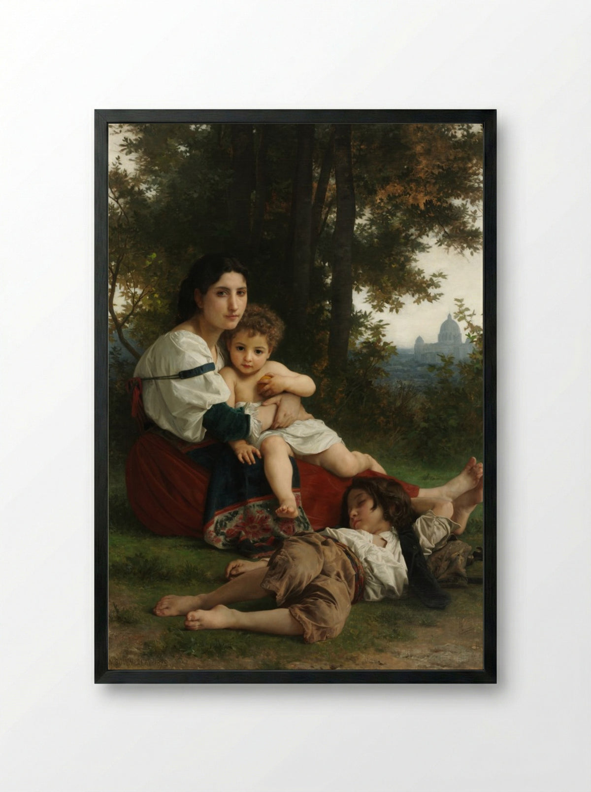 Rest - William Adolphe Bouguereau - Framed Print Black
