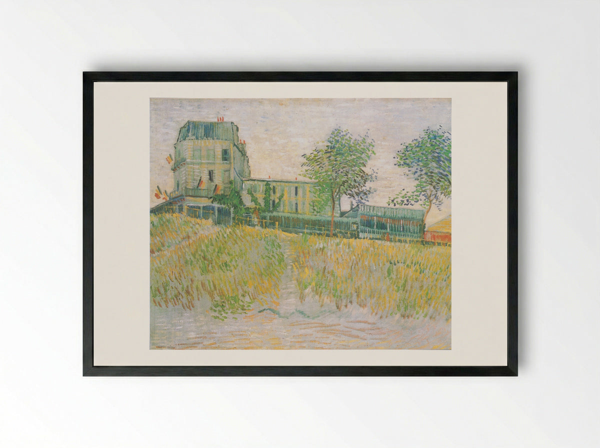 Restaurant de la Sirène at Asnières - Vincent van Gogh - Framed Print Black