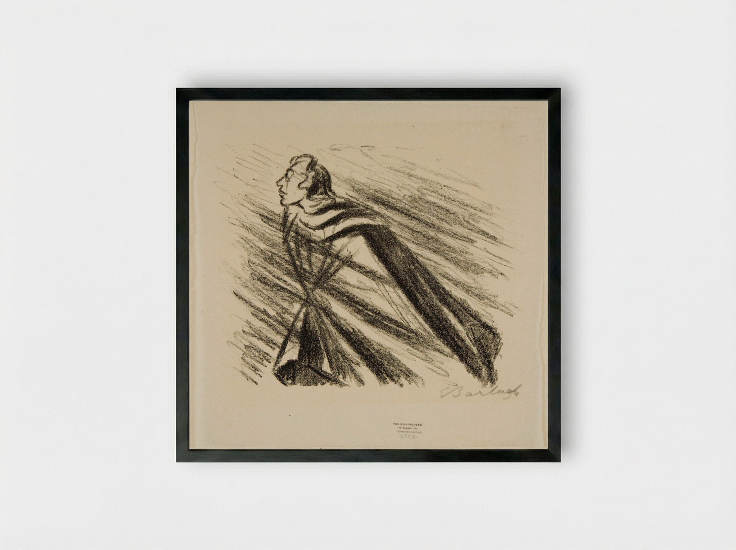 Restless Love - Ernst Barlach - Framed Print Black