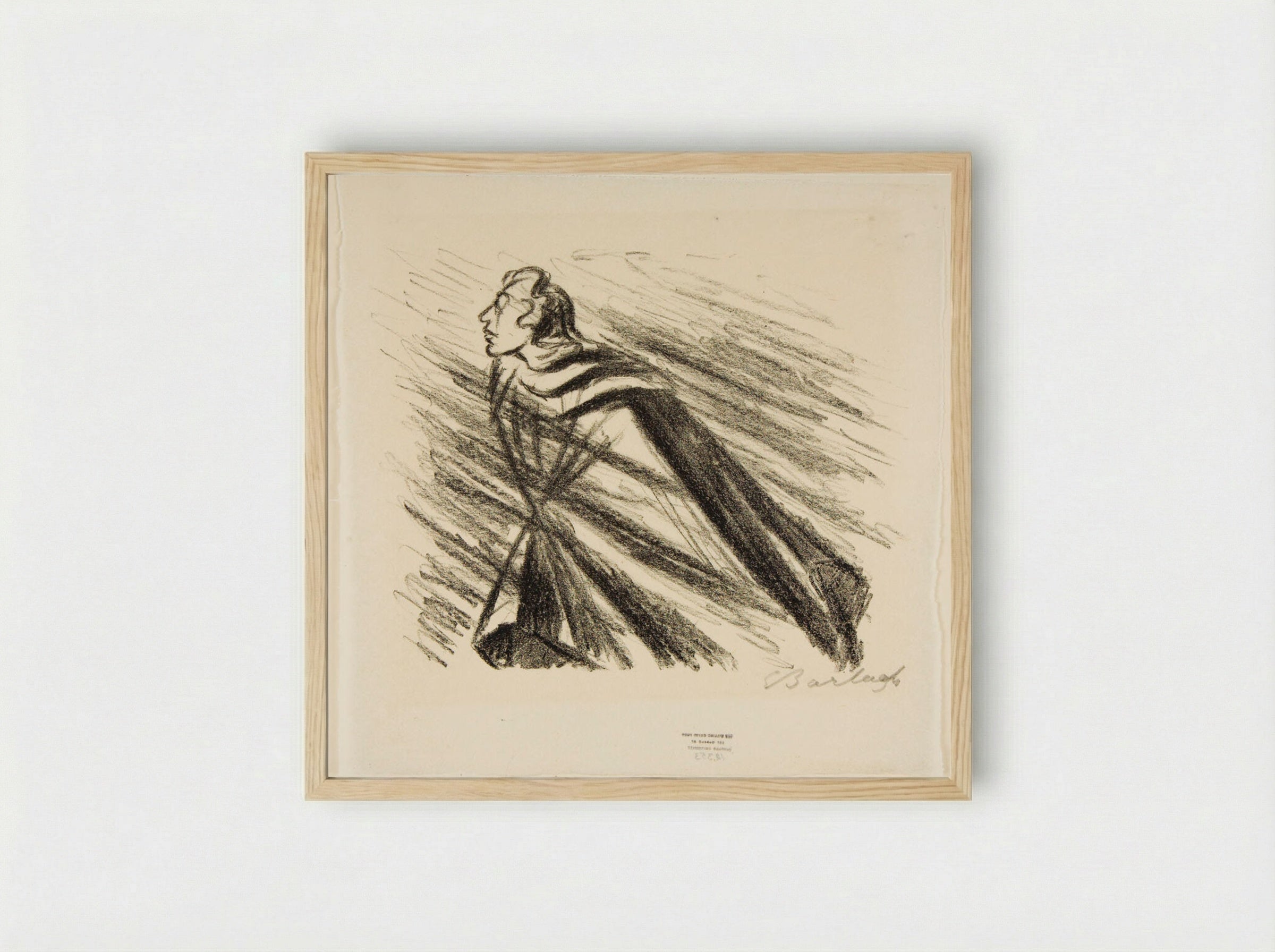Restless Love - Ernst Barlach - Framed Print Wood