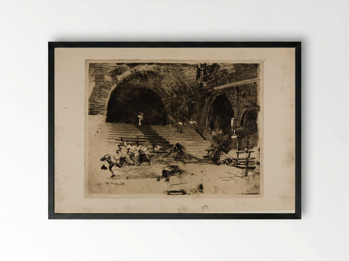 Resurrection - A Miracle - Mosè Bianchi - Framed Print Black