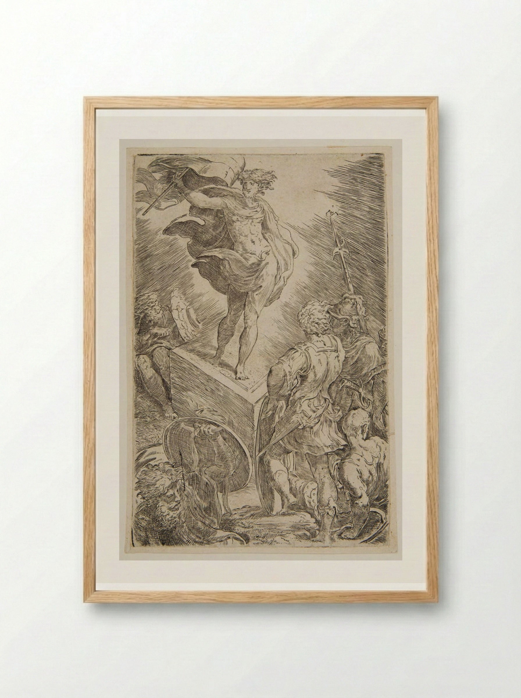 Resurrection of Christ - Parmigianino - Framed Print Wood