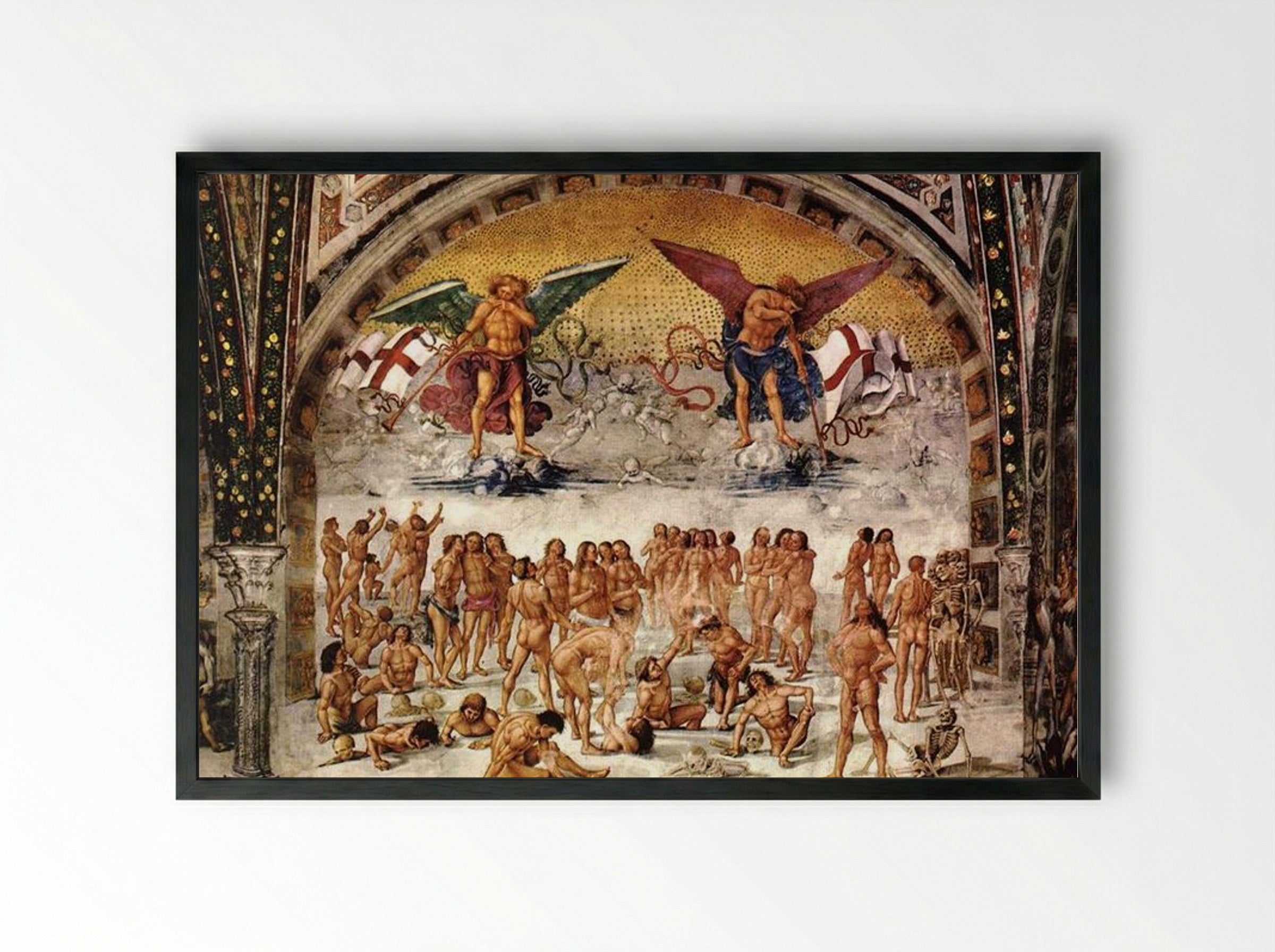 Resurrection of the Dead - Luca Signorelli - Framed Print Black
