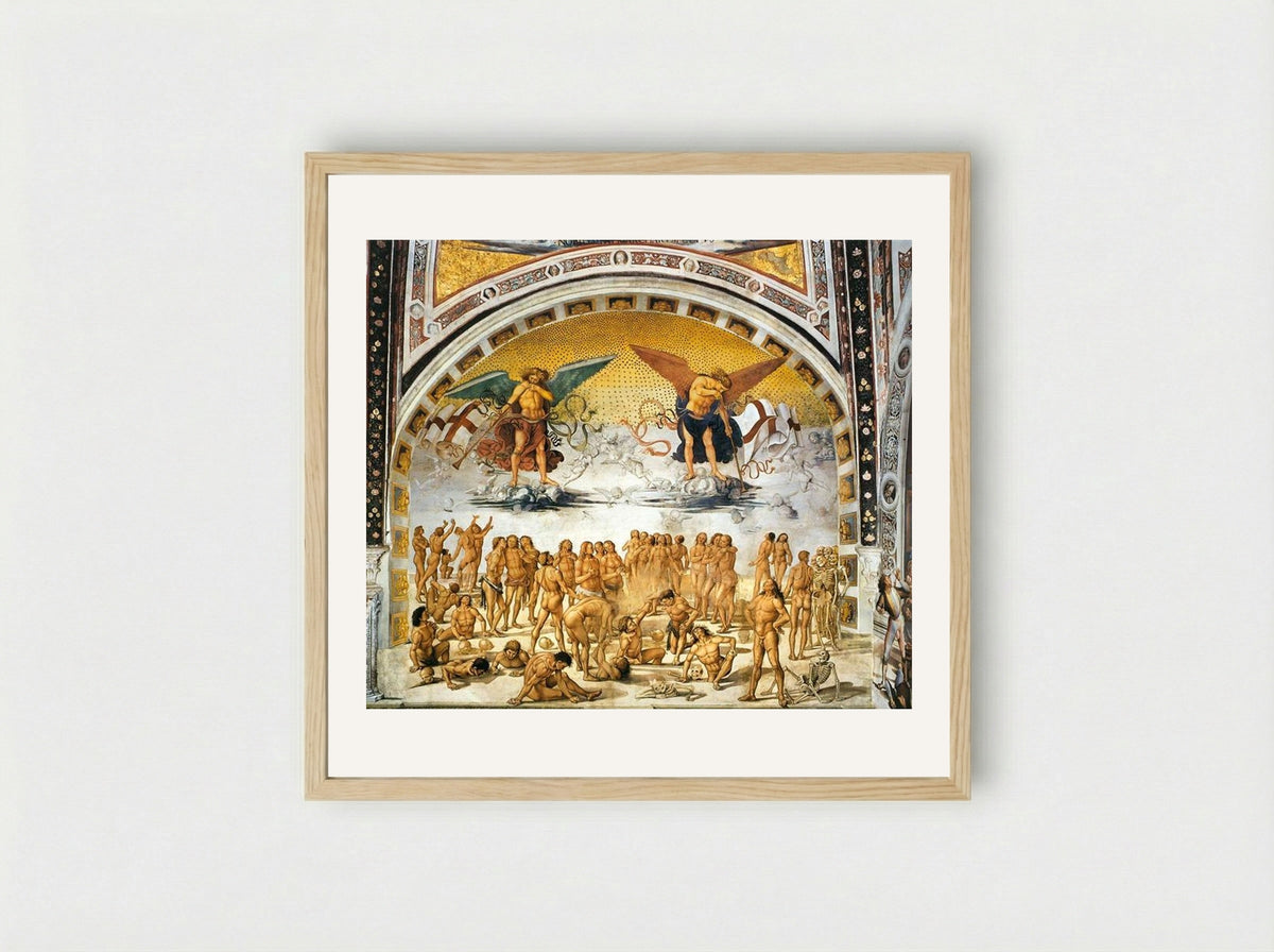 Resurrection of the Flesh - Luca Signorelli - Framed Print Wood