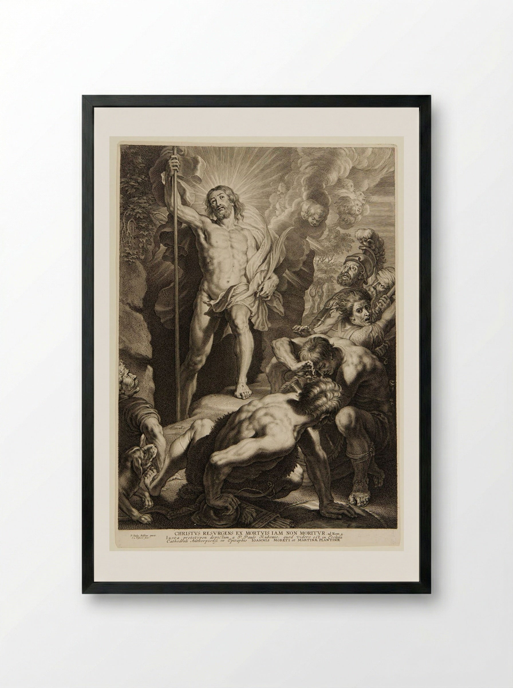 Resurrection - Schelte Adamsz. Bolswert - Framed Print Black