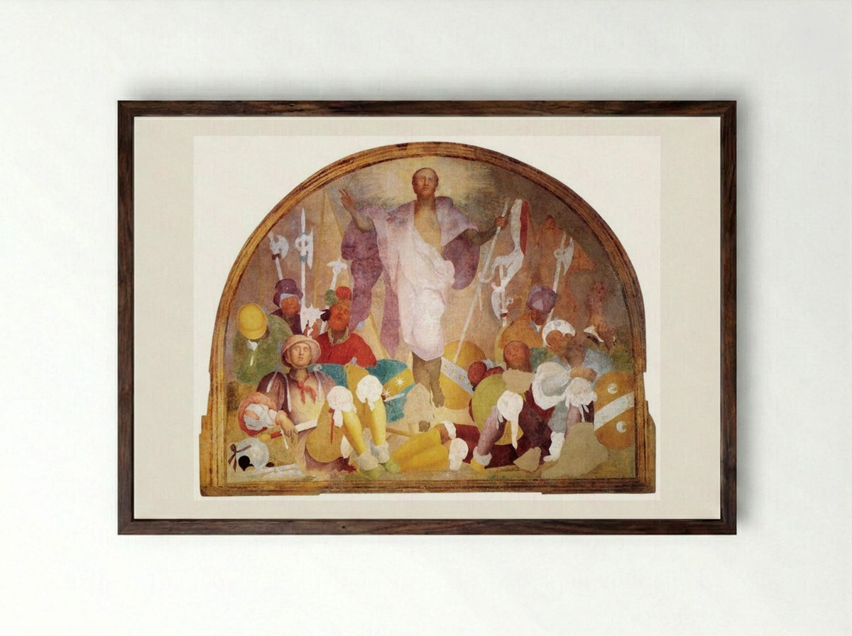 Resurrection - Jacopo Pontormo - Framed Print Dark Wood
