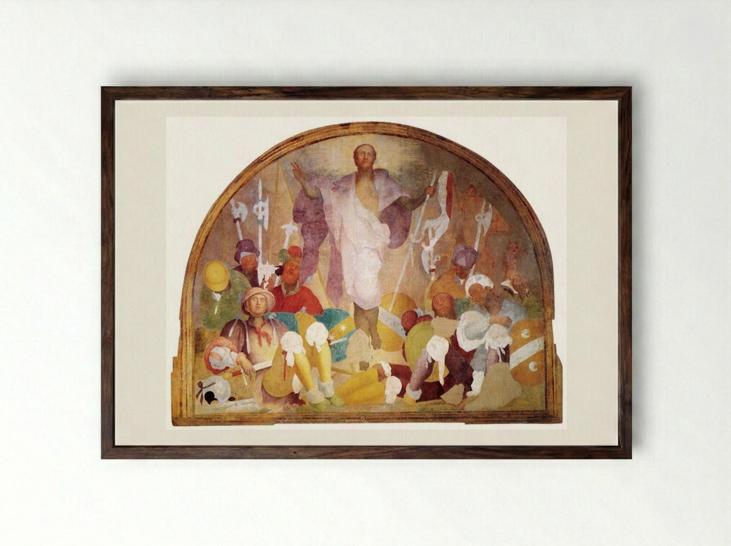 Resurrection - Jacopo Pontormo - Framed Print Dark Wood