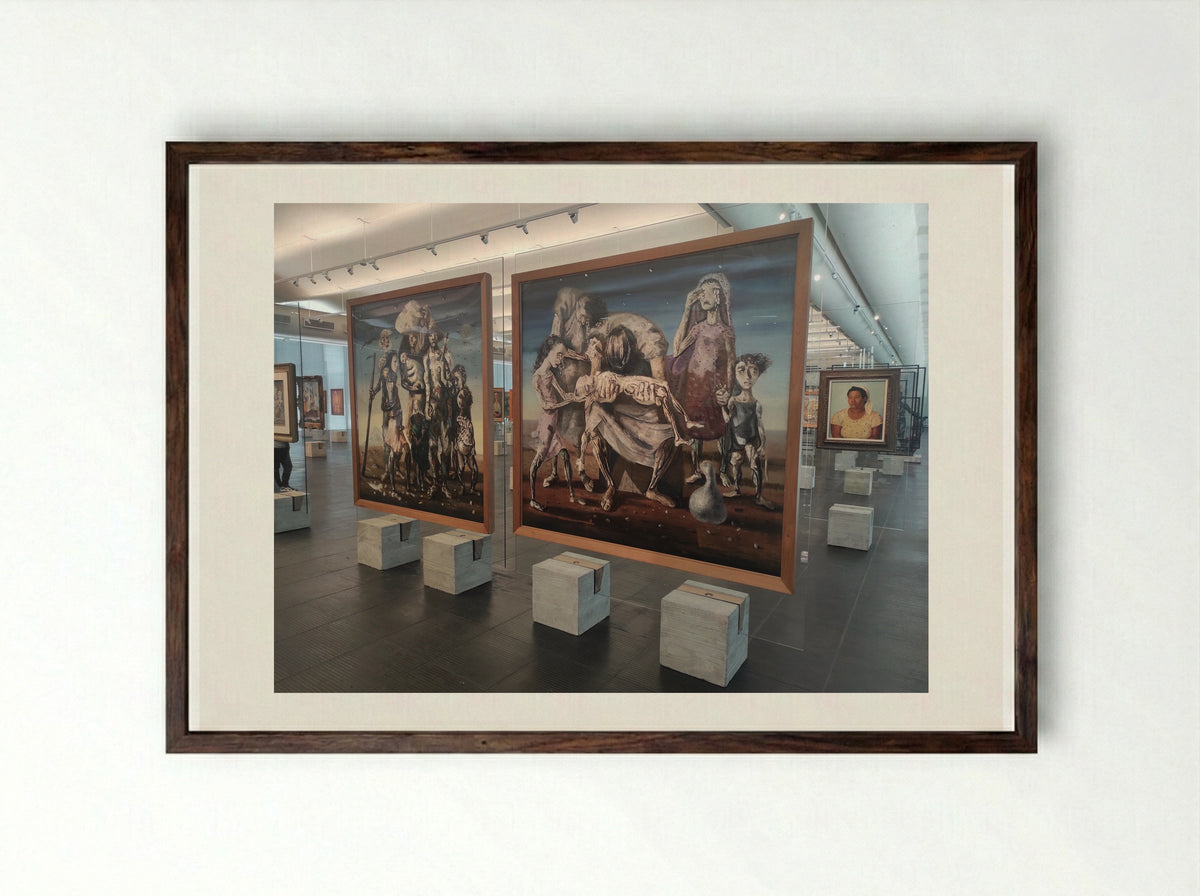 Retirantes - Candido Portinari - Framed Print Dark Wood