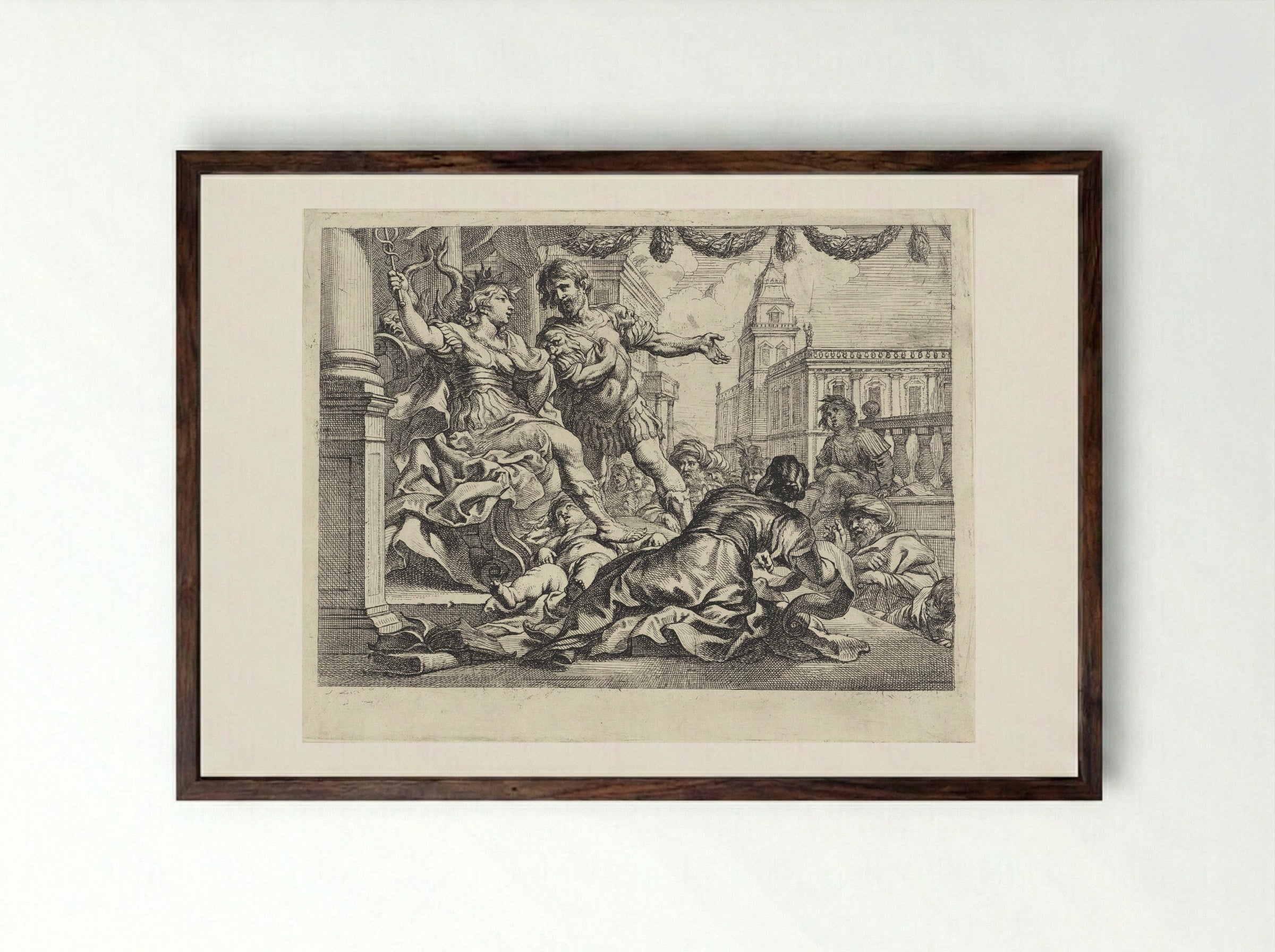 Retorica - Cornelis Schut (I) - Framed Print Dark Wood