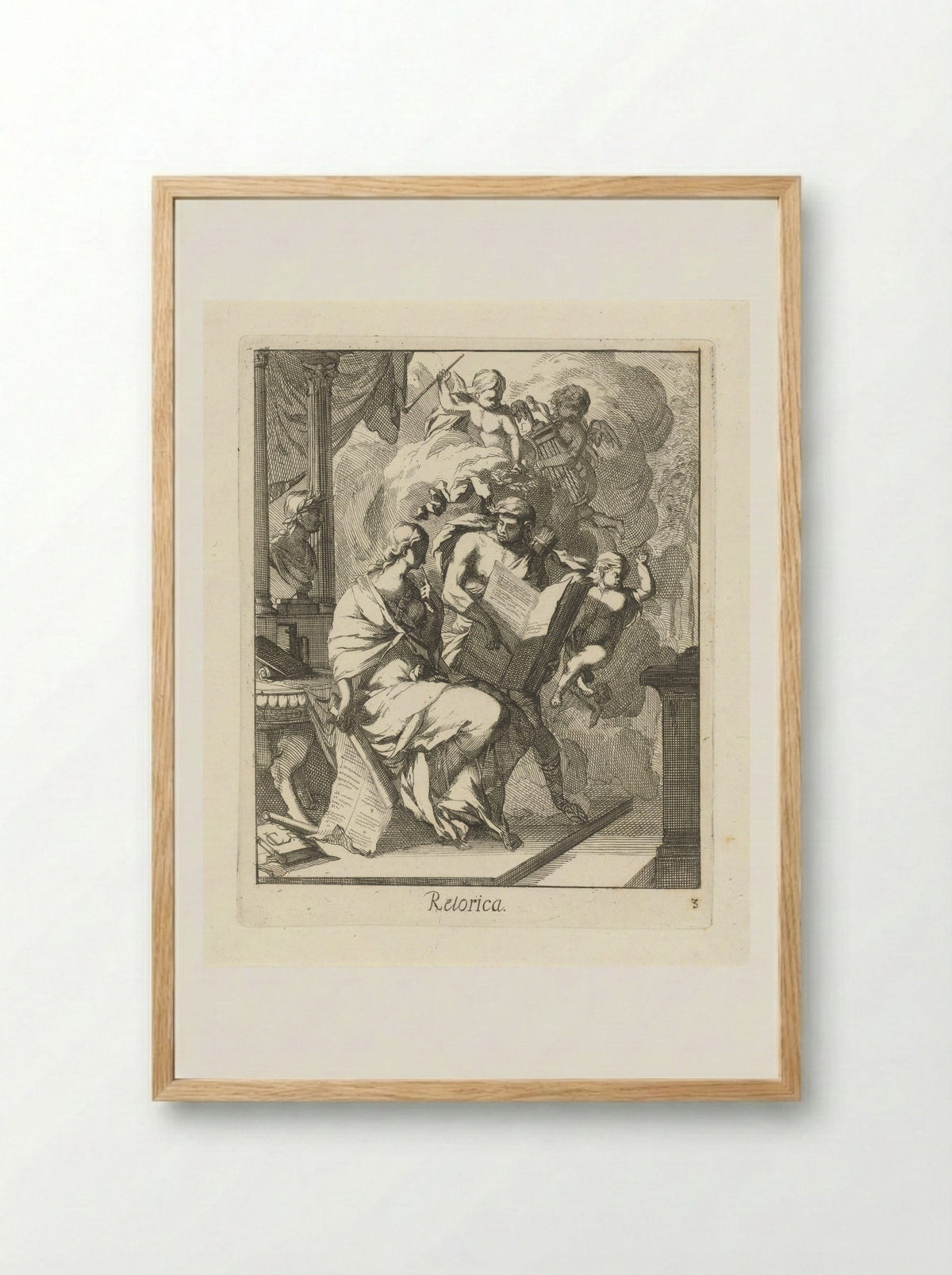 Retorica - Caspar Luyken - Framed Print Wood