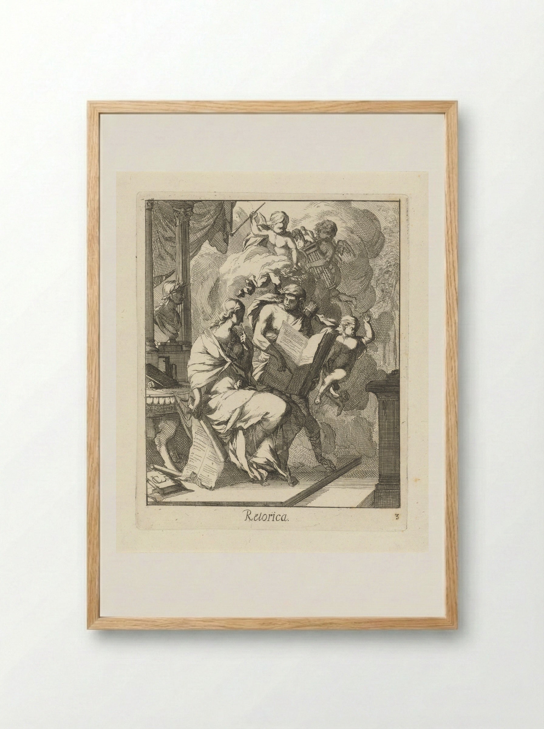 Retorica - Caspar Luyken - Framed Print Wood