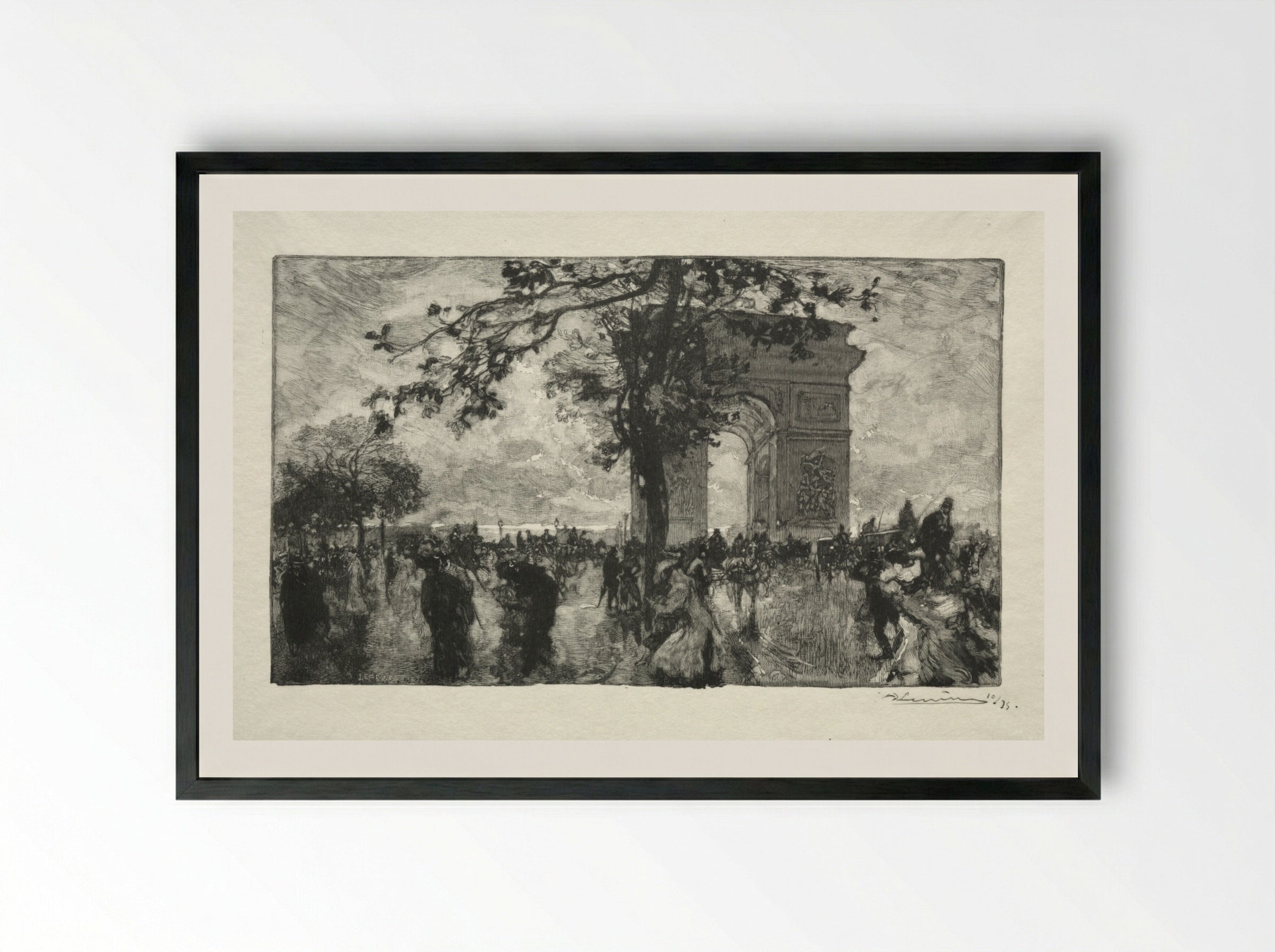 Retour du Bois - Auguste Louis Lepère - Framed Print Black
