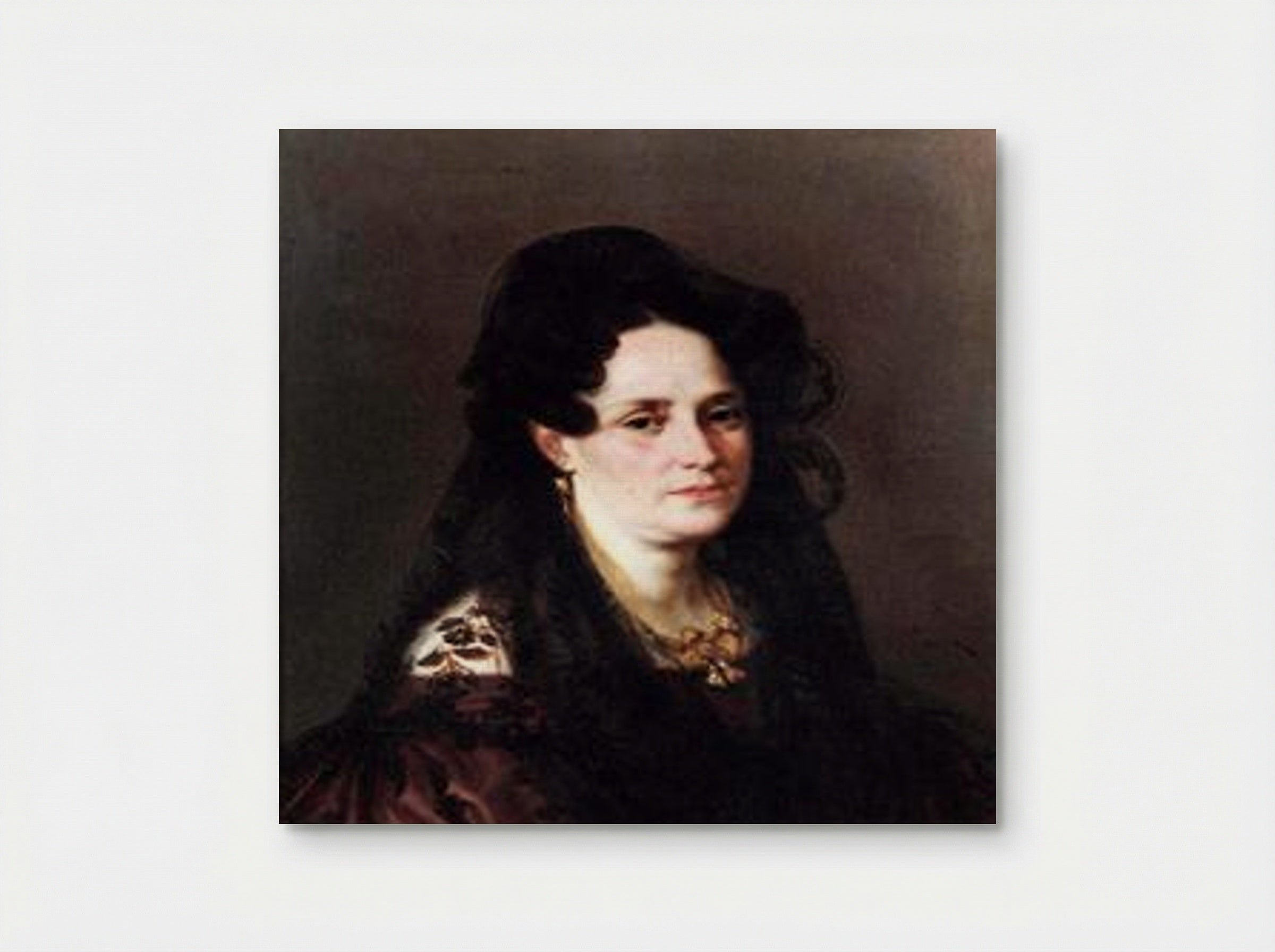 Retrato de mujer - Joaquín Manuel Fernández Cruzado - Poster
