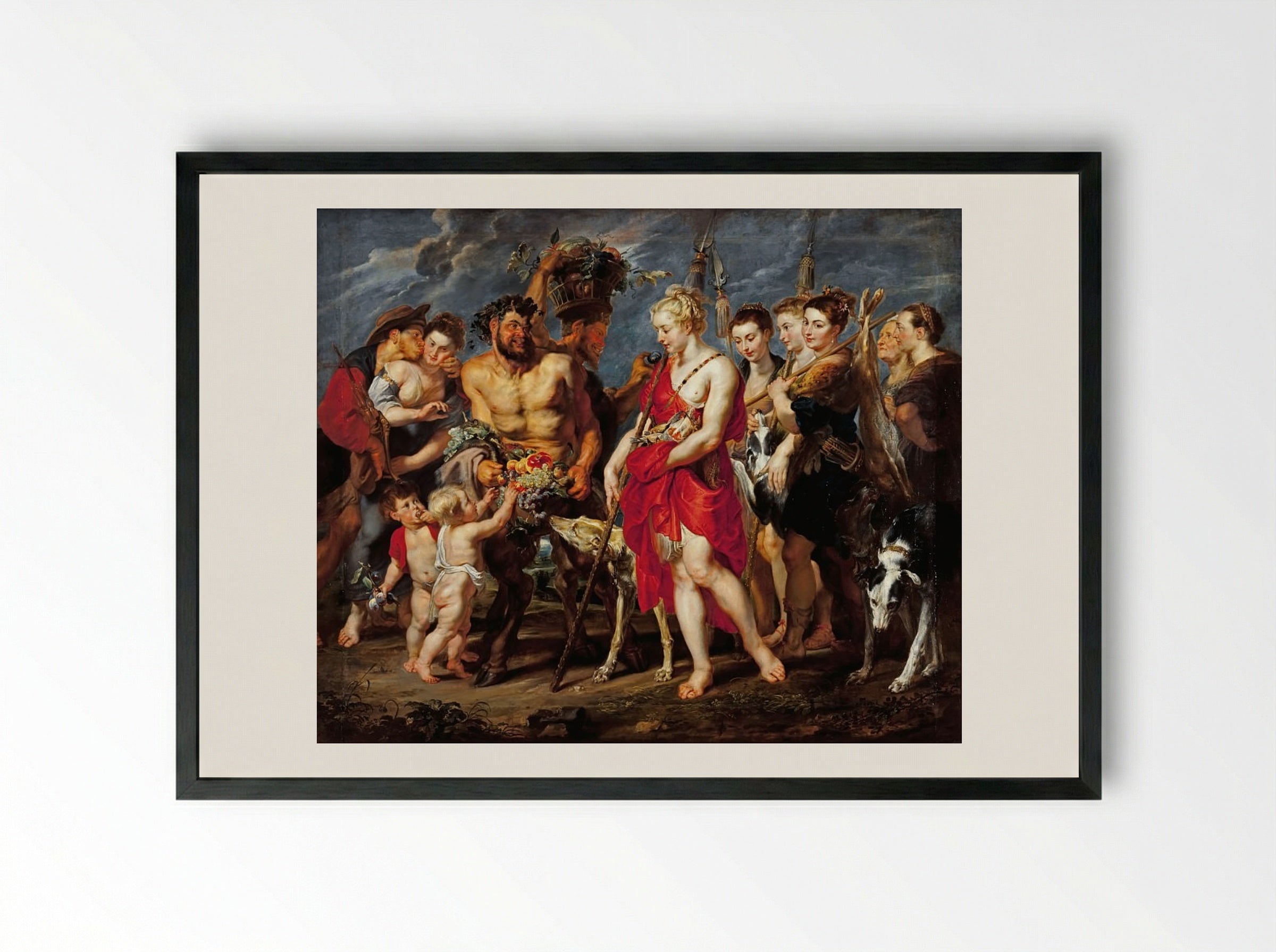 Return from the Hunt - Frans Snyders - Framed Print Black
