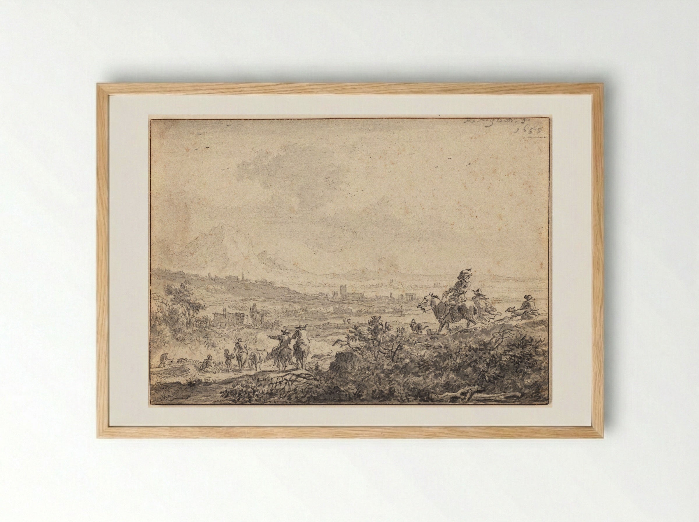 Return from the Hunt - Nicolaes Berchem the Elder - Framed Print Wood