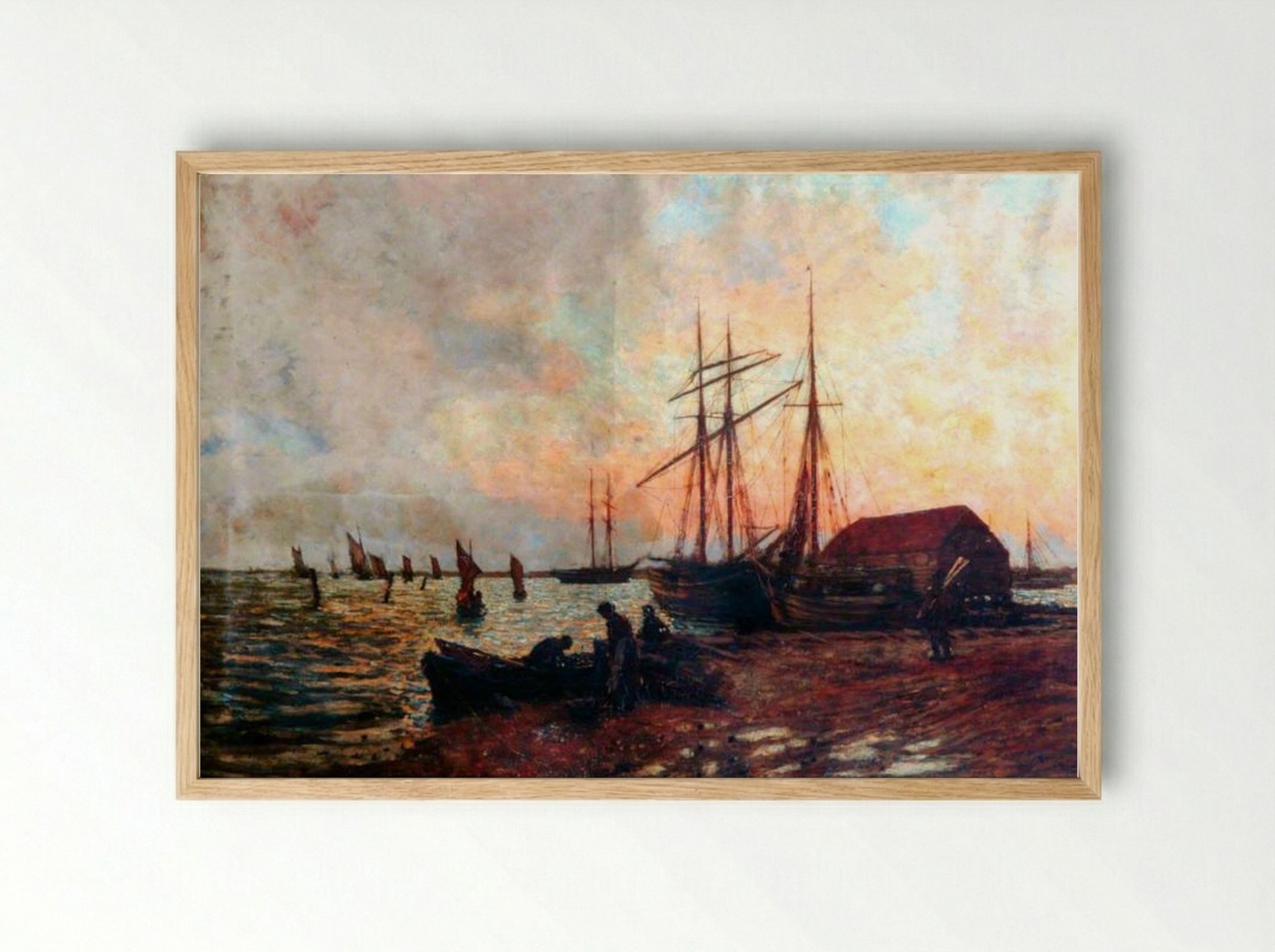 Return of the Boat, Shoreham - James Charles - Framed Print Wood