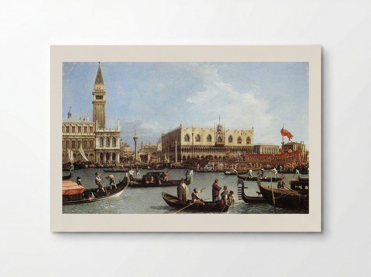 Return of the Bucentoro to the Molo on Ascension Day - Canaletto - Poster