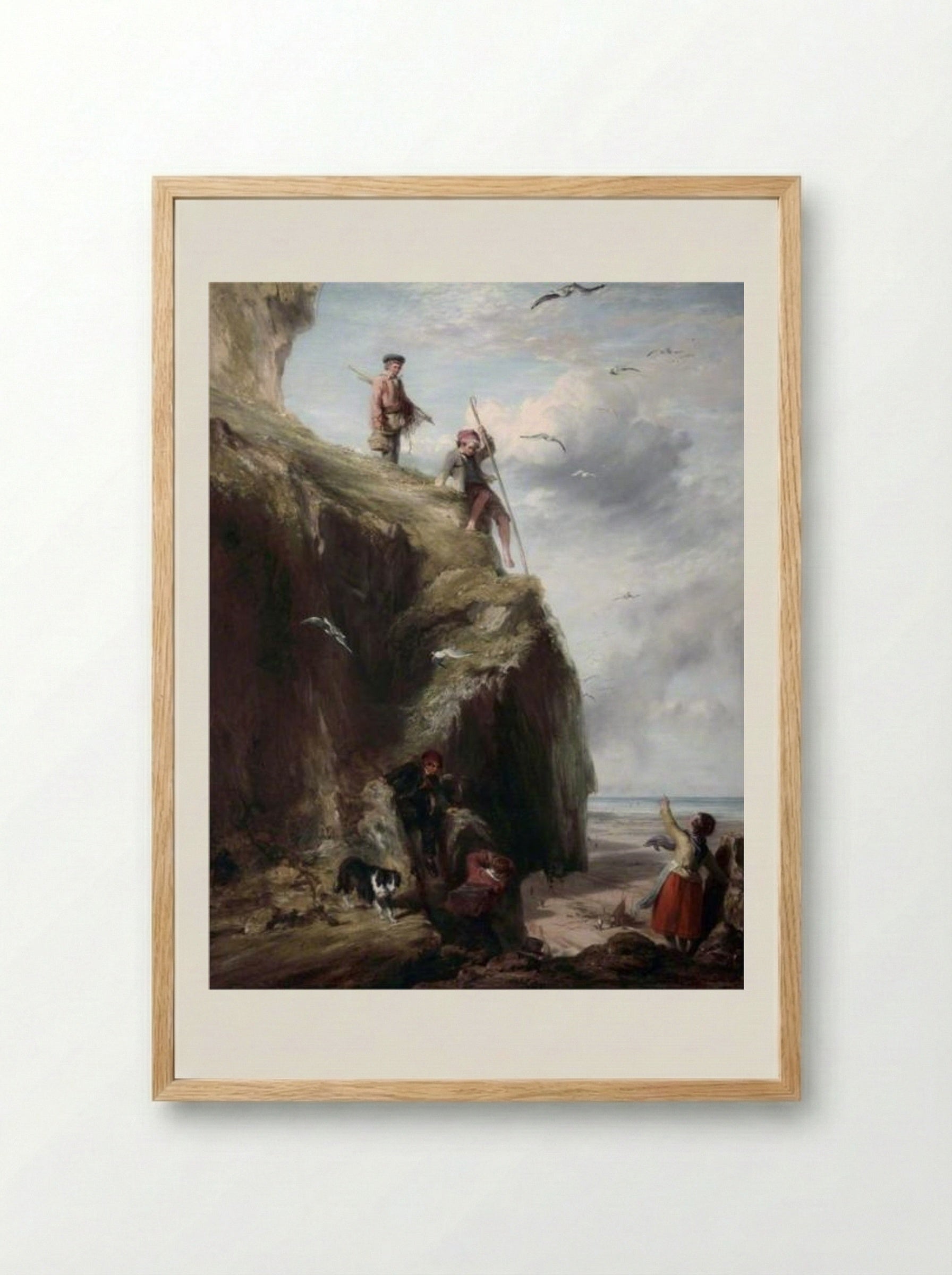 Returning from the Haunts of the Seafowl - William Collins - Framed Print Wood