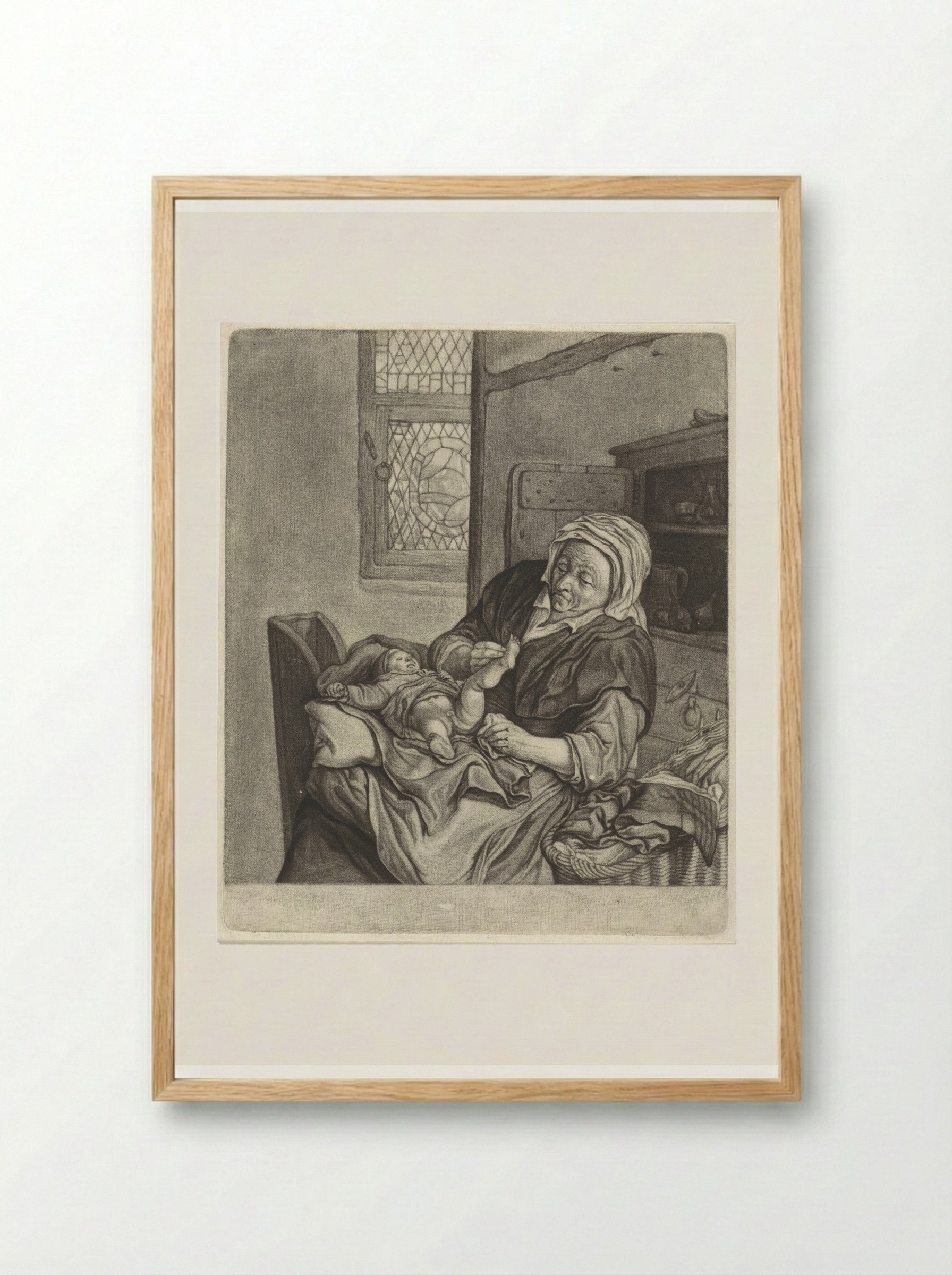 Reuk (Sense of Smell) - Cornelis Dusart - Framed Print Wood