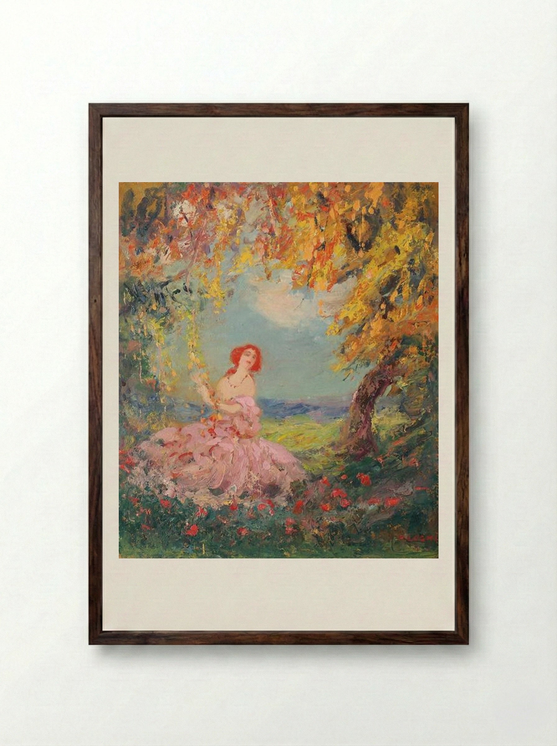 Reverie - Kimon Loghi - Framed Print Dark Wood