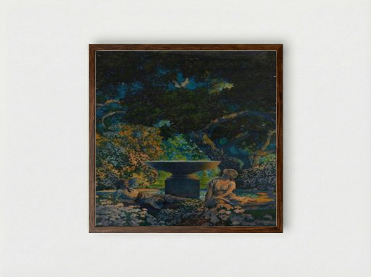 Reveries - Maxfield Parrish - Framed Print Dark Wood
