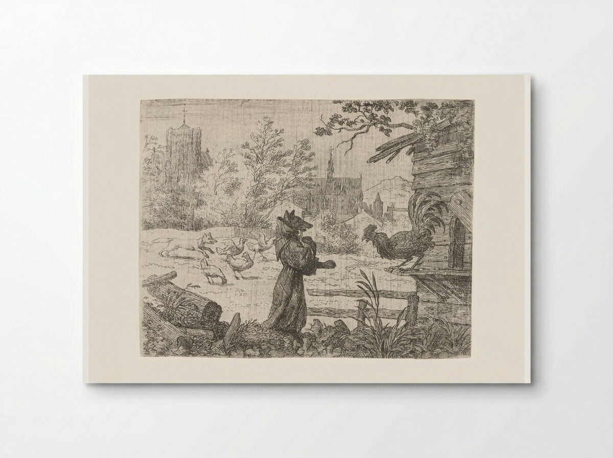 Reynard the Fox Disguised as a Monk - Allaert van Everdingen - Poster