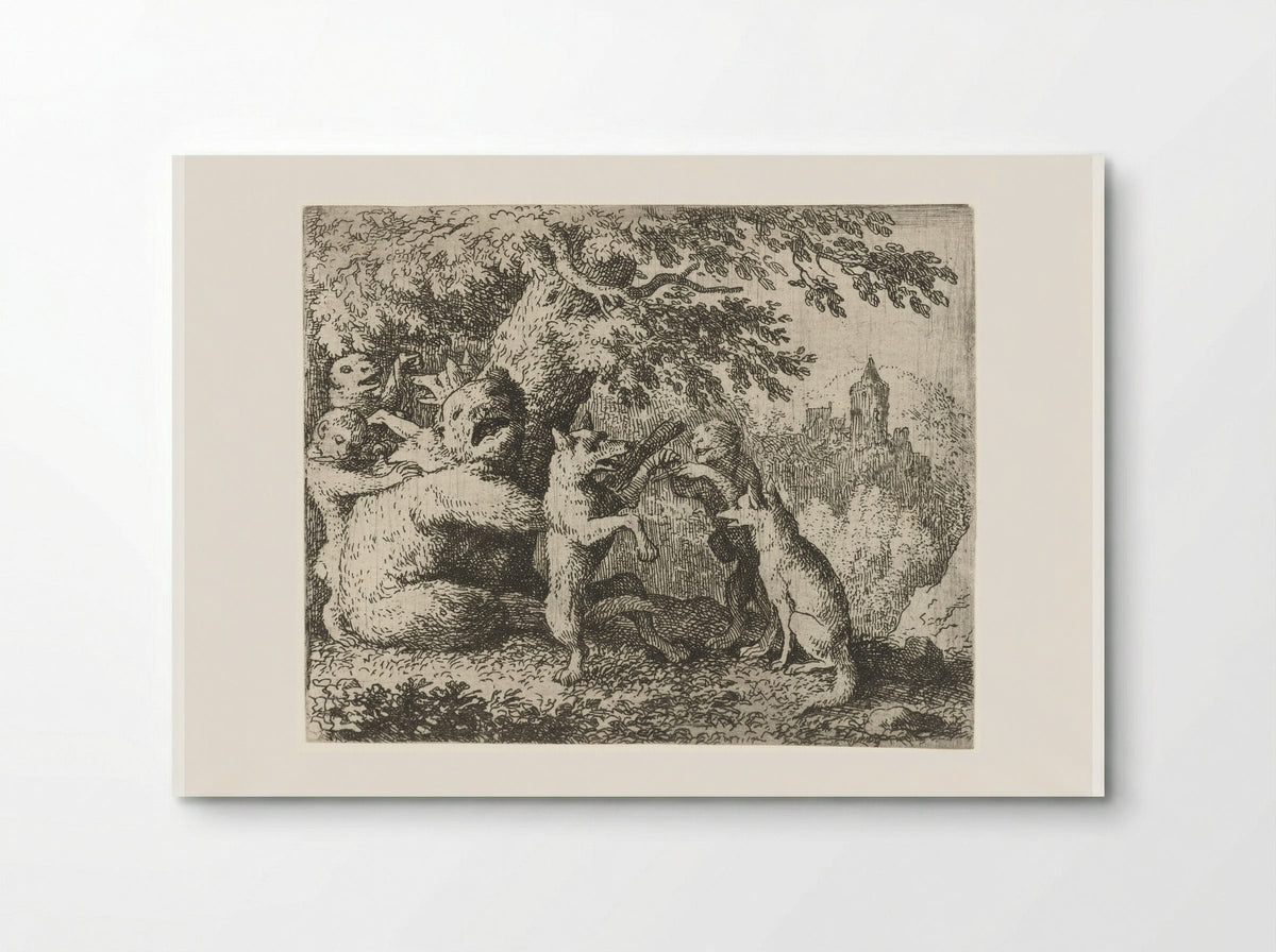 Reynard the Fox Prepares for his Pilgrimage - Allaert van Everdingen - Poster
