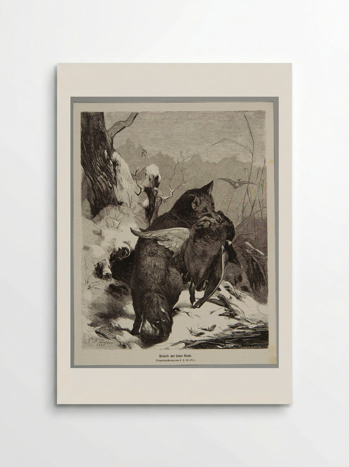 Reynard with His Prey - O. Roth - Poster