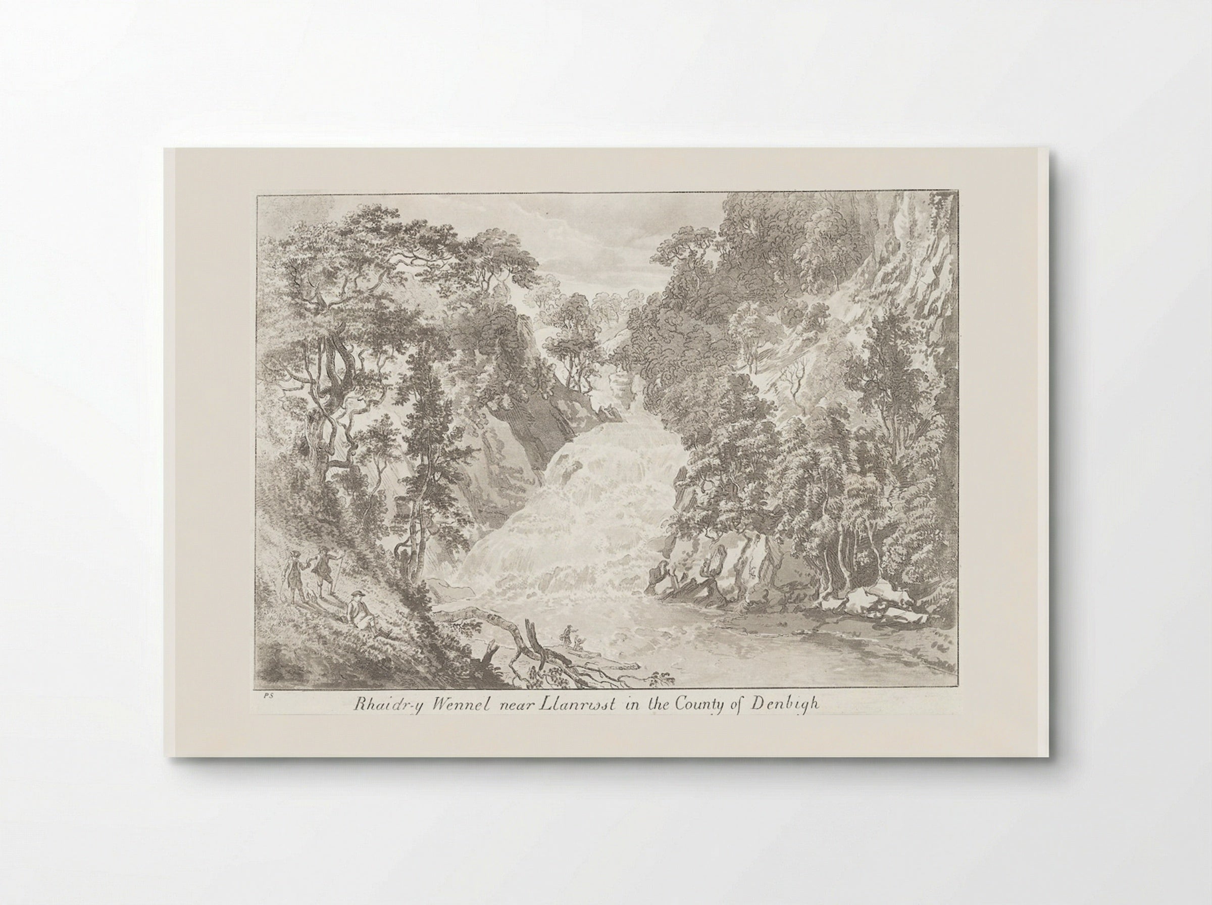 Rhaidr-y Wennel Near Llanrwst in the County of Denbigh - Paul Sandby - Poster